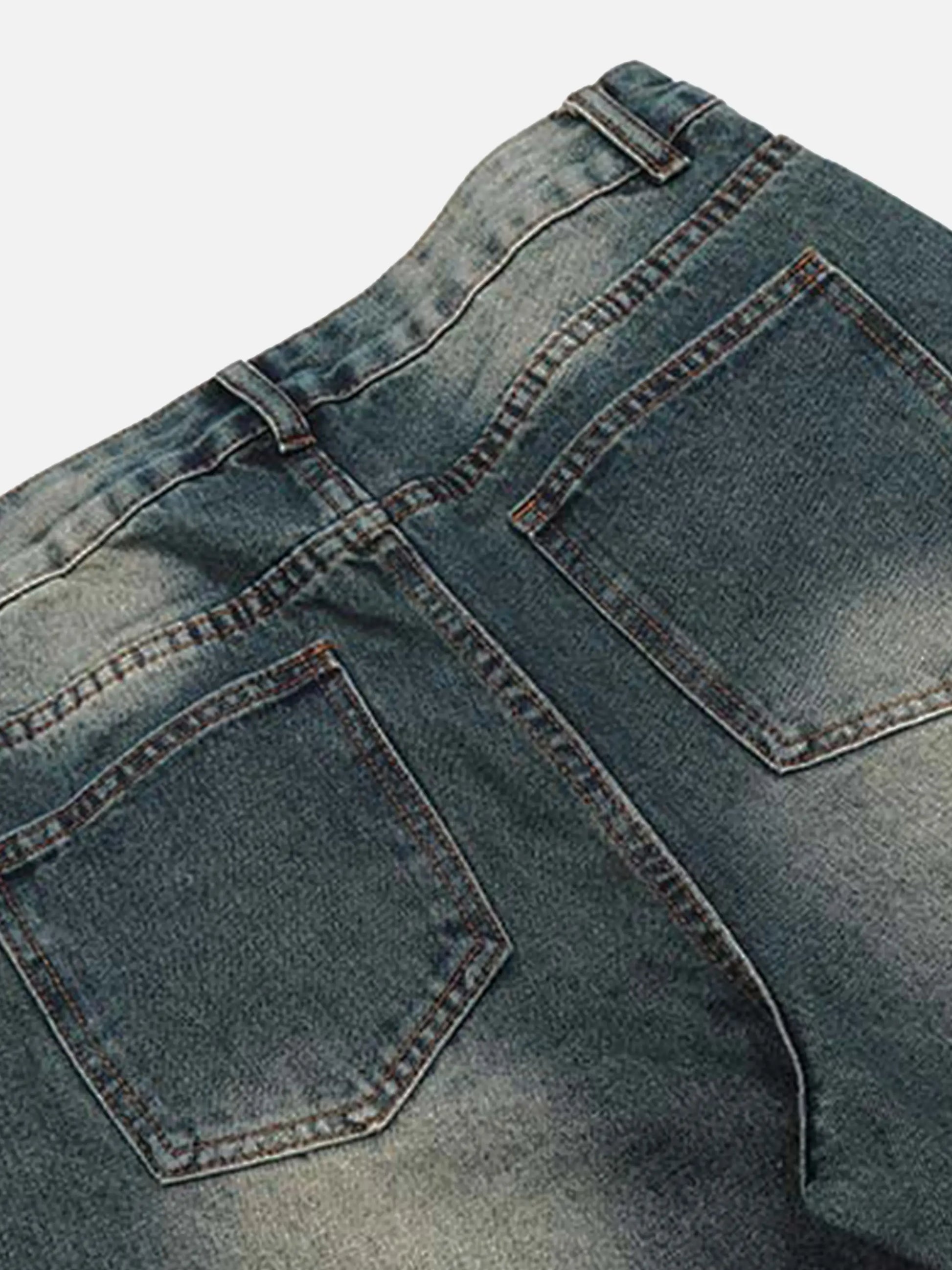 Vintage Washed Deconstructed Jeans