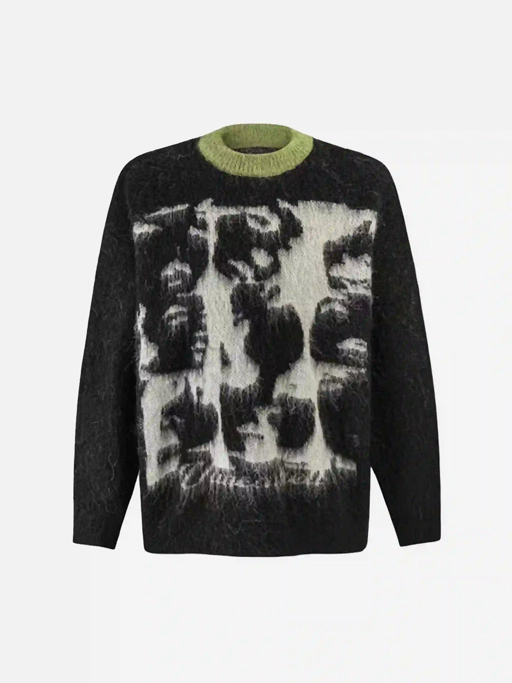 Disguisen Facial Pattern Mohair Sweater