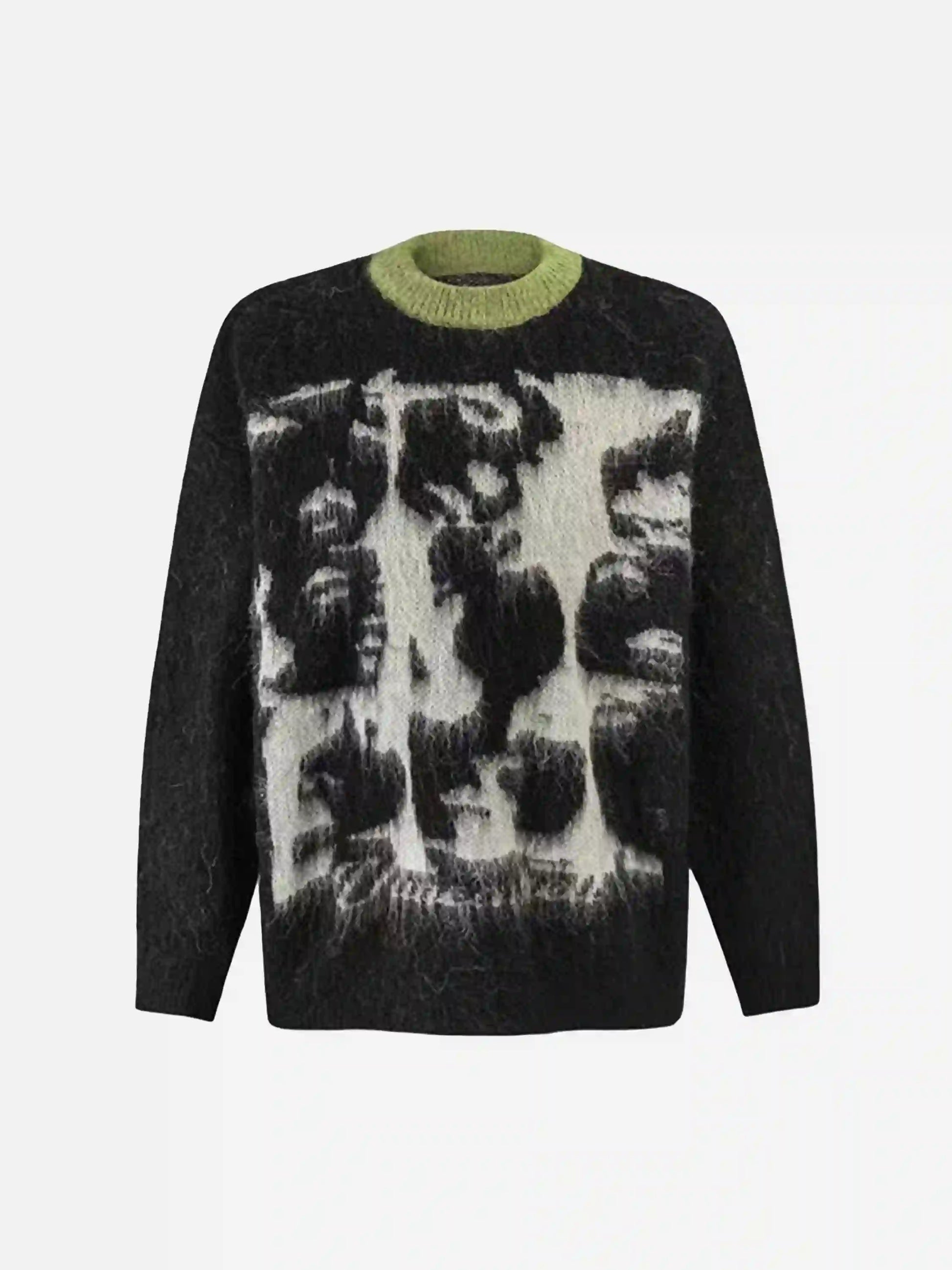 Disguisen Facial Pattern Mohair Sweater