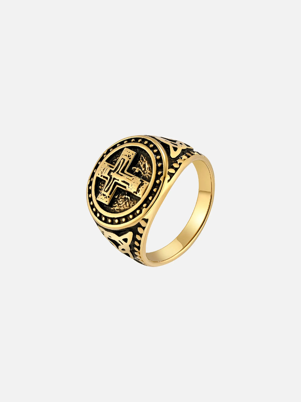Vintage Dark Cross Ring