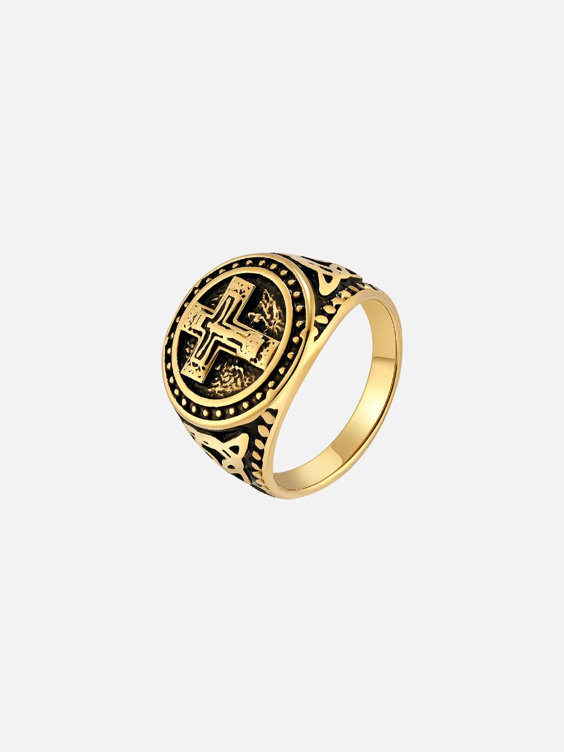 Vintage Dark Cross Ring