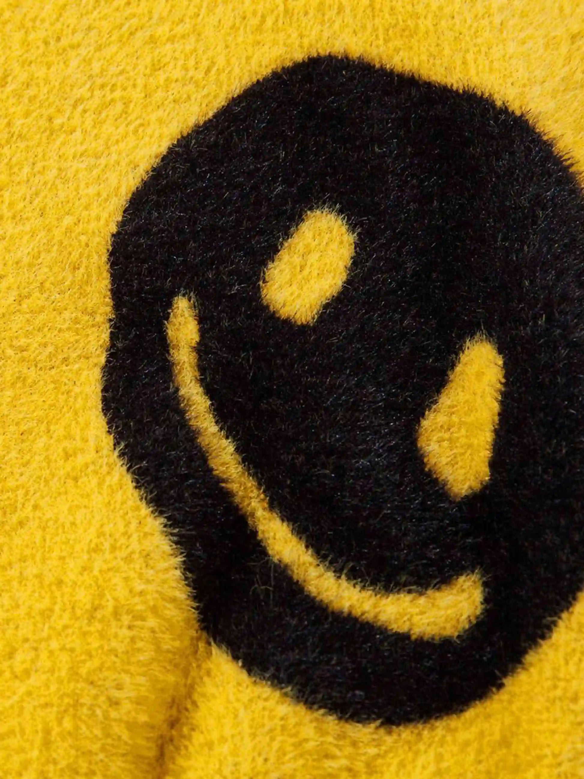 Disguisen Vintage Contrasting Smiley Face Sweater