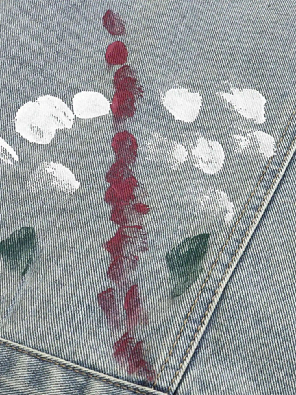 Disguisen Ink-splattered Ripped Denim Jacket