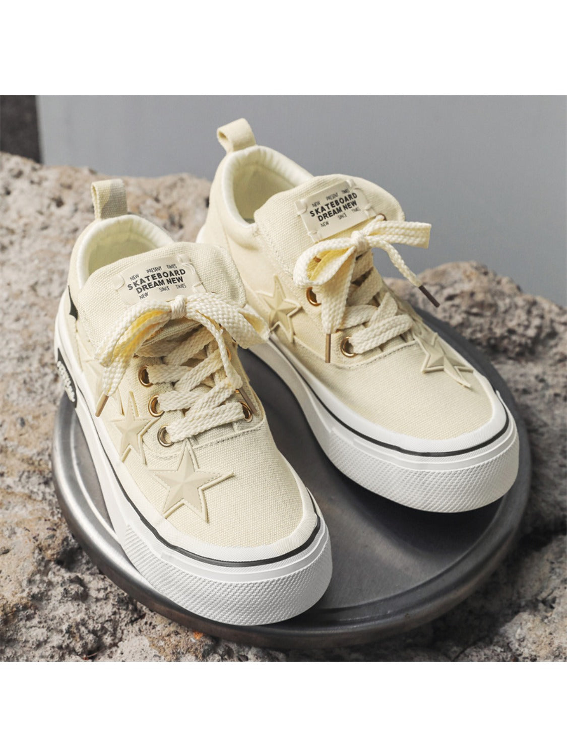 Star Patch Canvas Sneakers