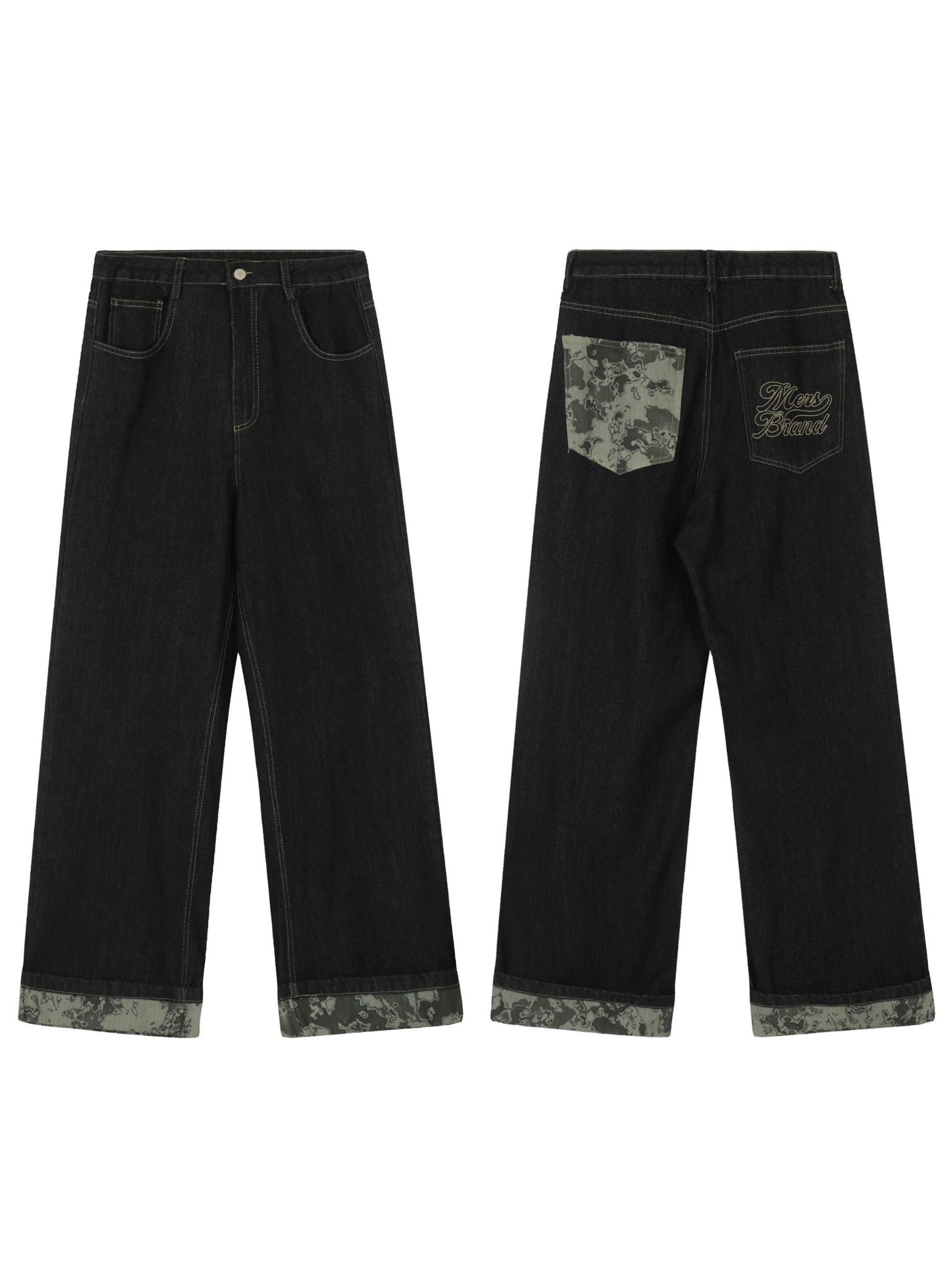 Vintage Straight Leg Rolled Hem Jeans