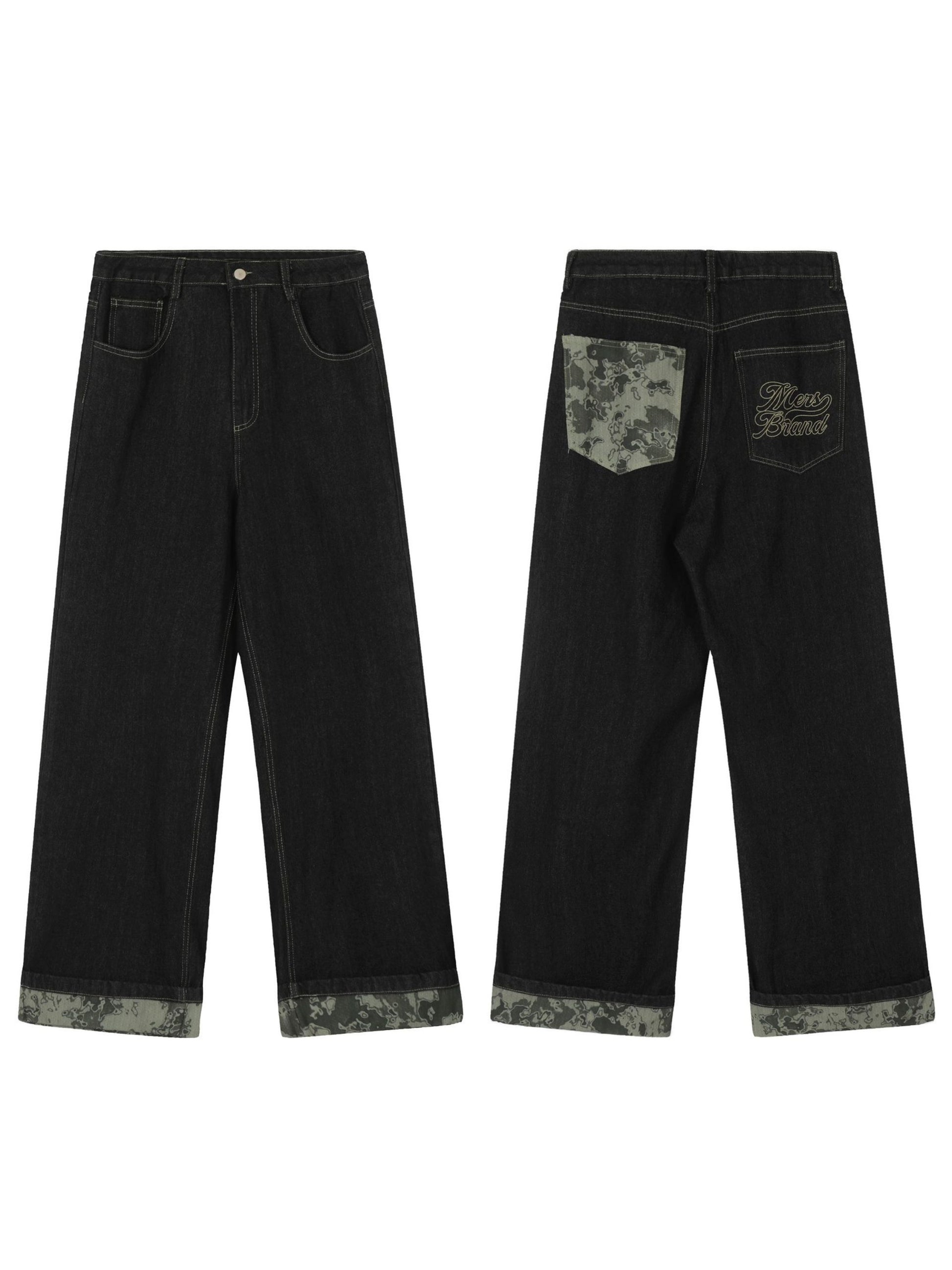 Vintage Straight Leg Rolled Hem Jeans
