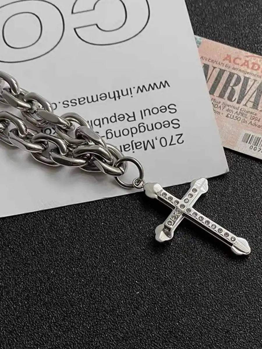 Disguisen Cross Diamond Necklace