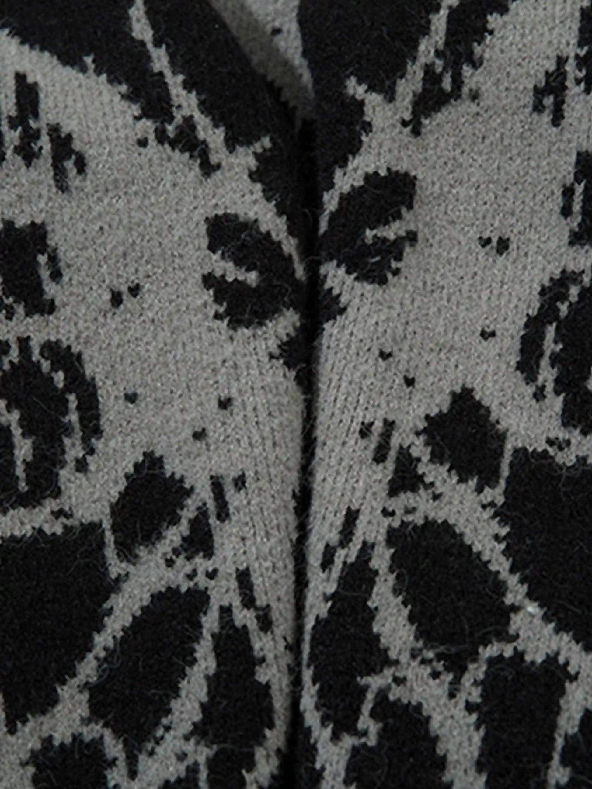 Disguisen Dark Spider Web Zipper Stand Collar Cardigan