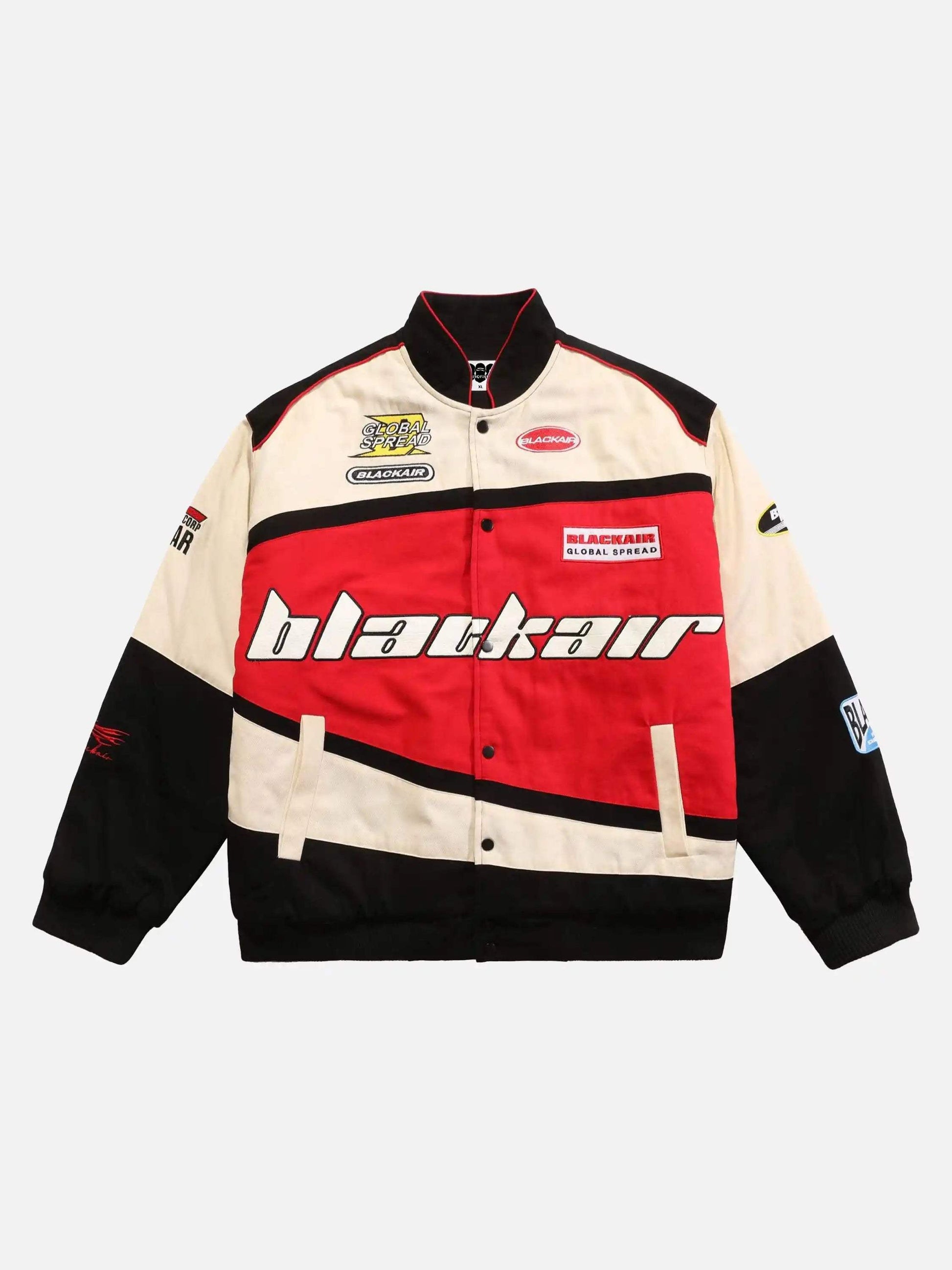 Retro Style Quilted Racing Jacket-1882