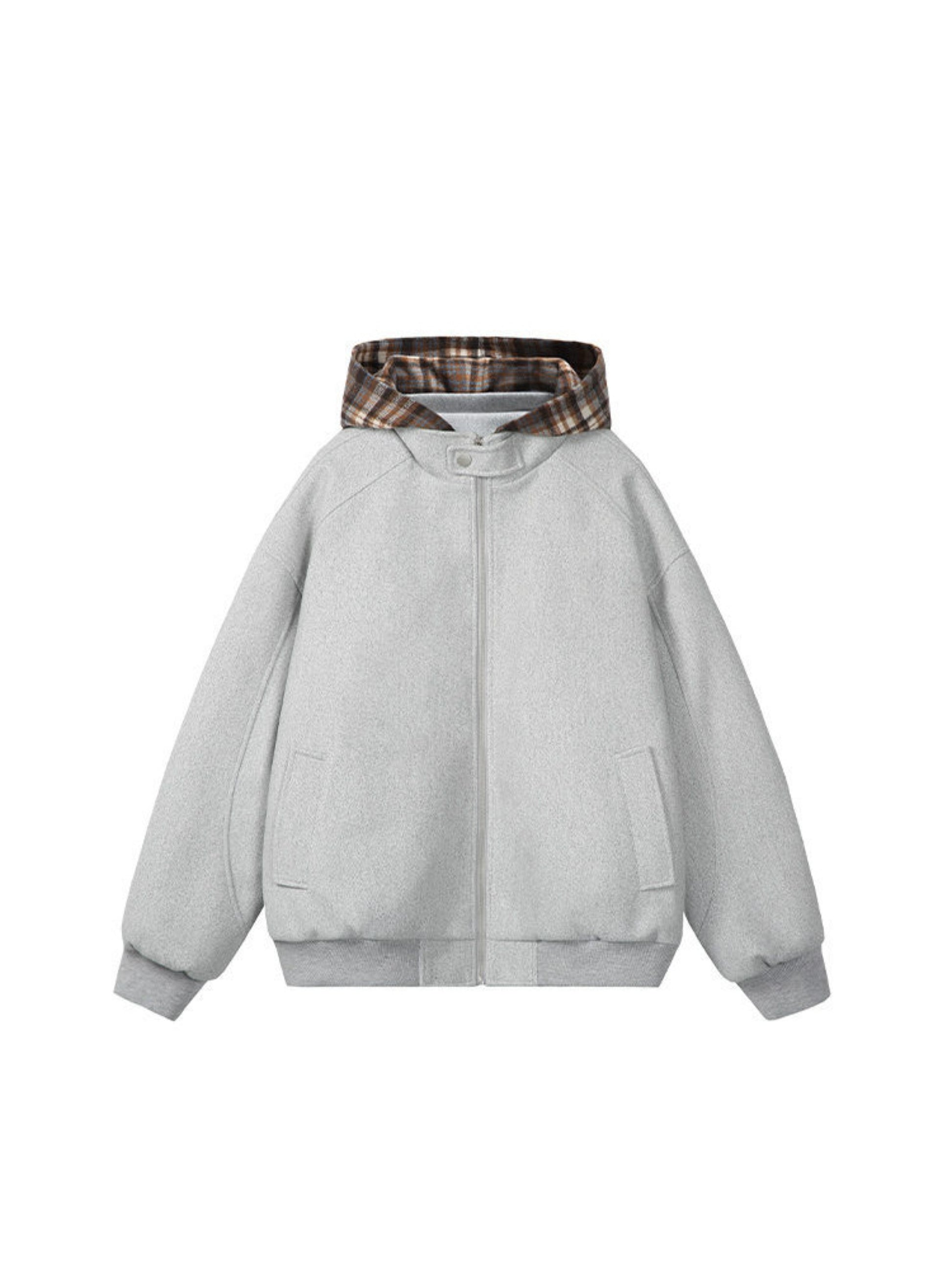 Plaid Panel Hoodie