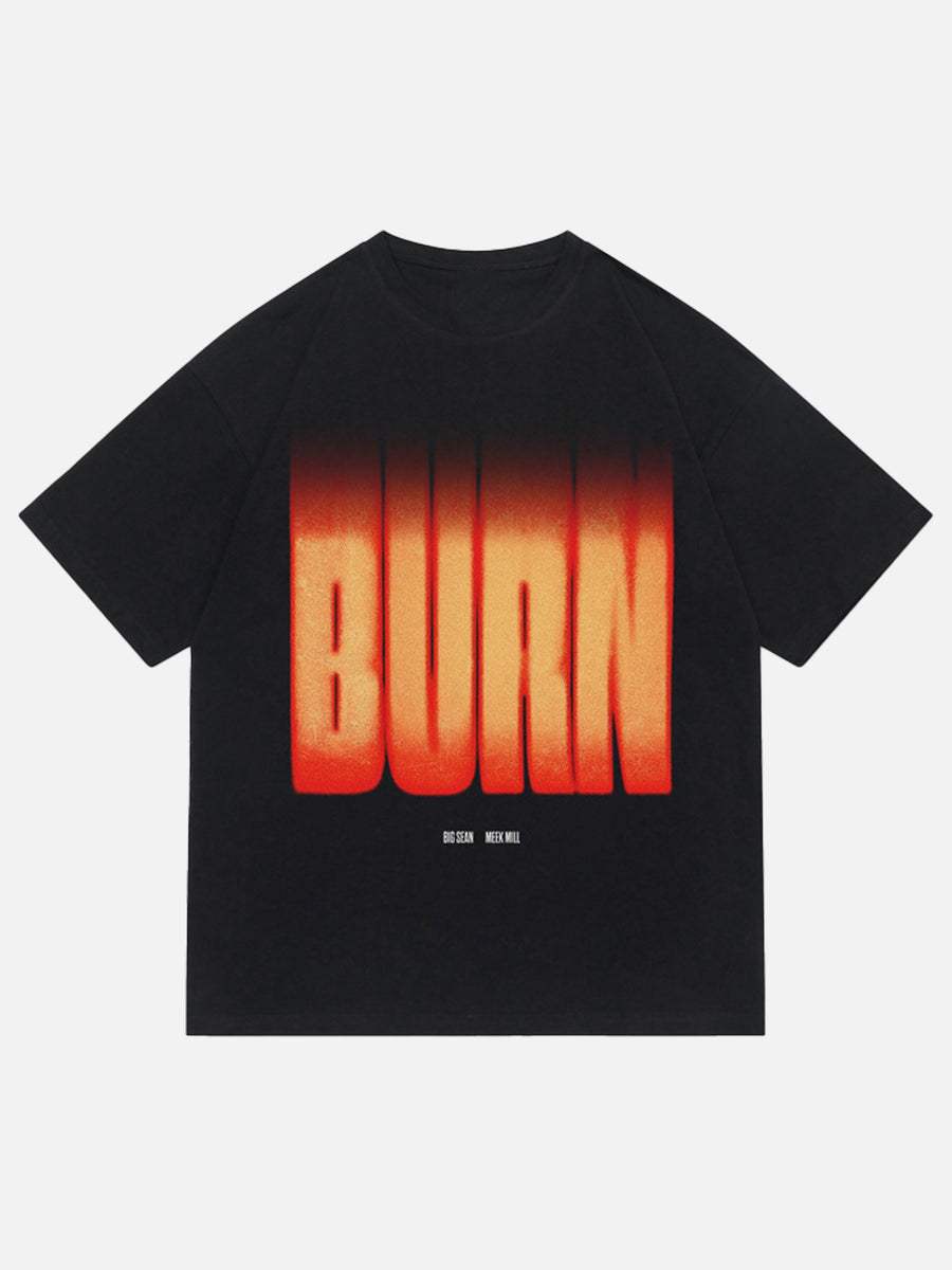Disguisen Letter Print Street Loose T-shirt