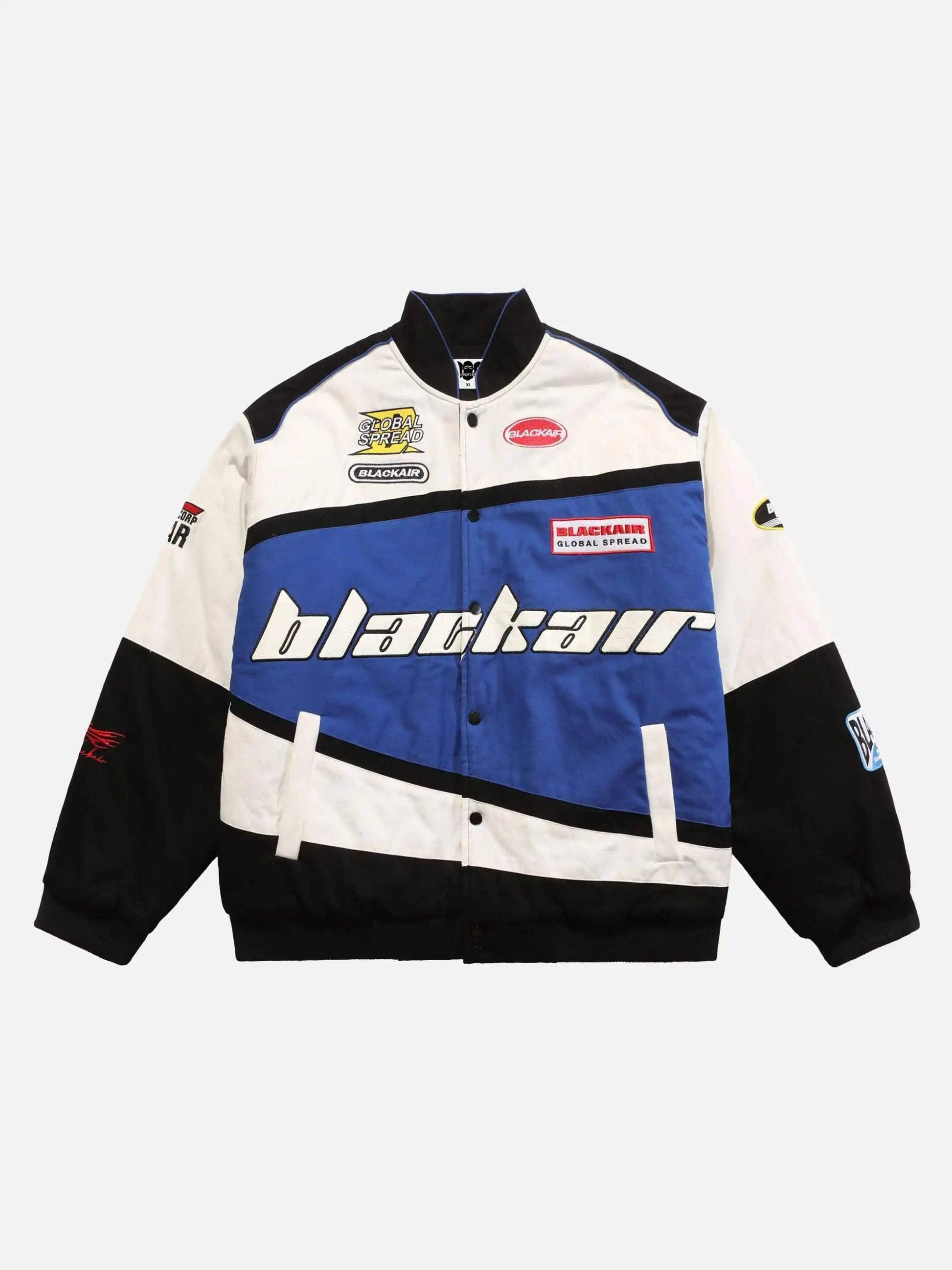 Retro Style Quilted Racing Jacket-1882
