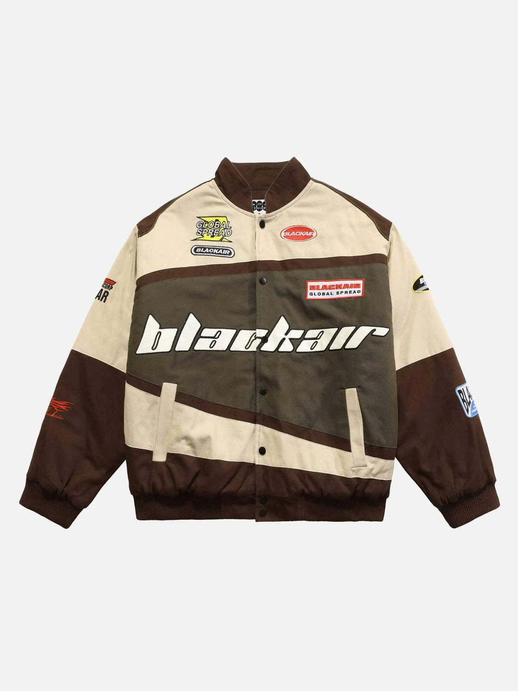 Retro Style Quilted Racing Jacket-1882