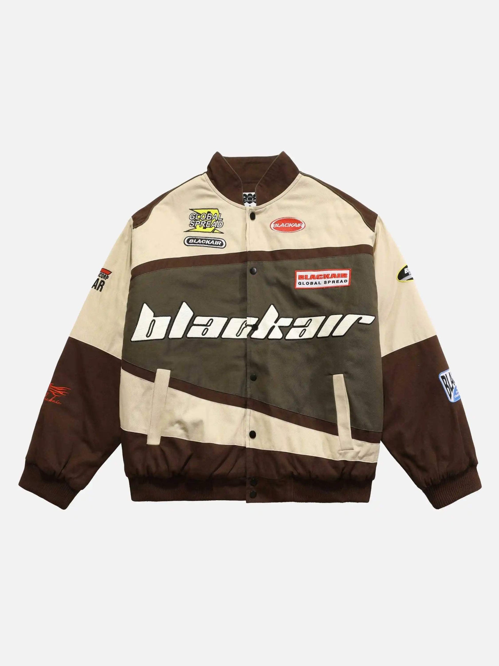 Retro Style Quilted Racing Jacket-1882