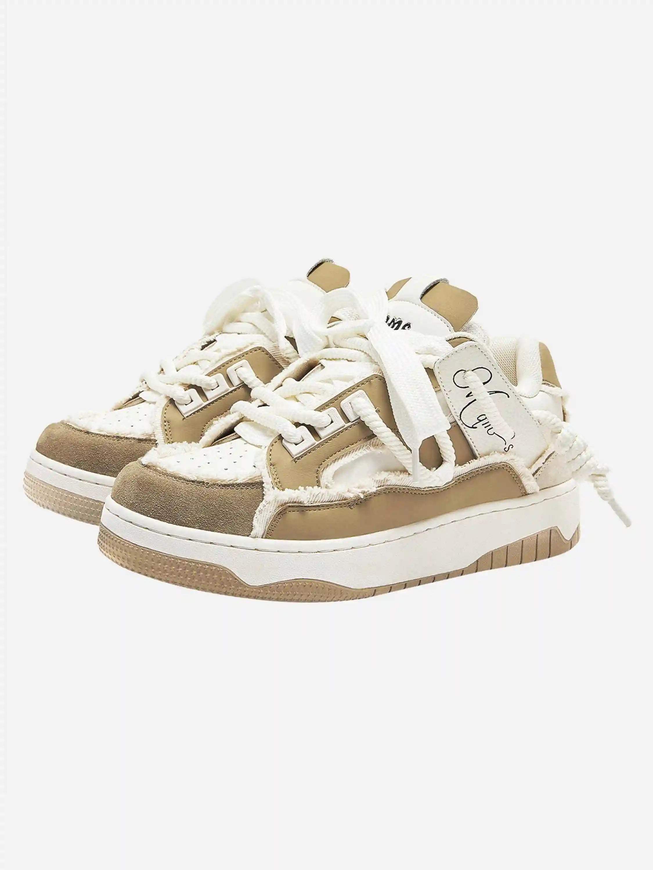 Disguisen Destruction Series Tassel Contrast Color Sneakers