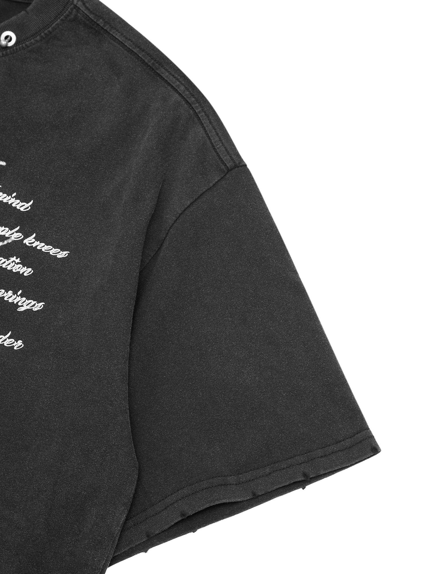 Disguisen Spider Crawling Letters Street Rap T-shirt