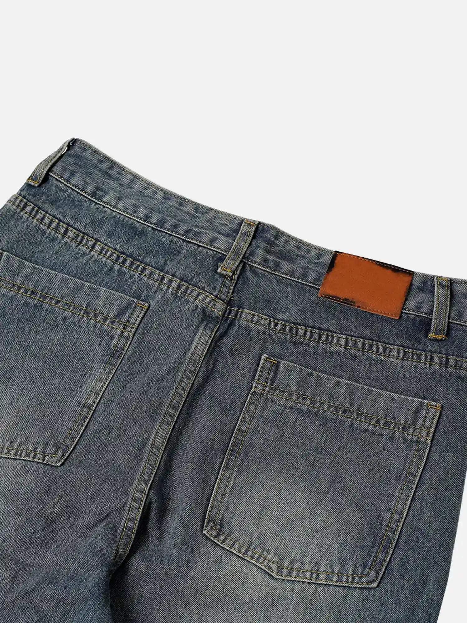 Disguisen American Street Style Washed Distressed Jeans