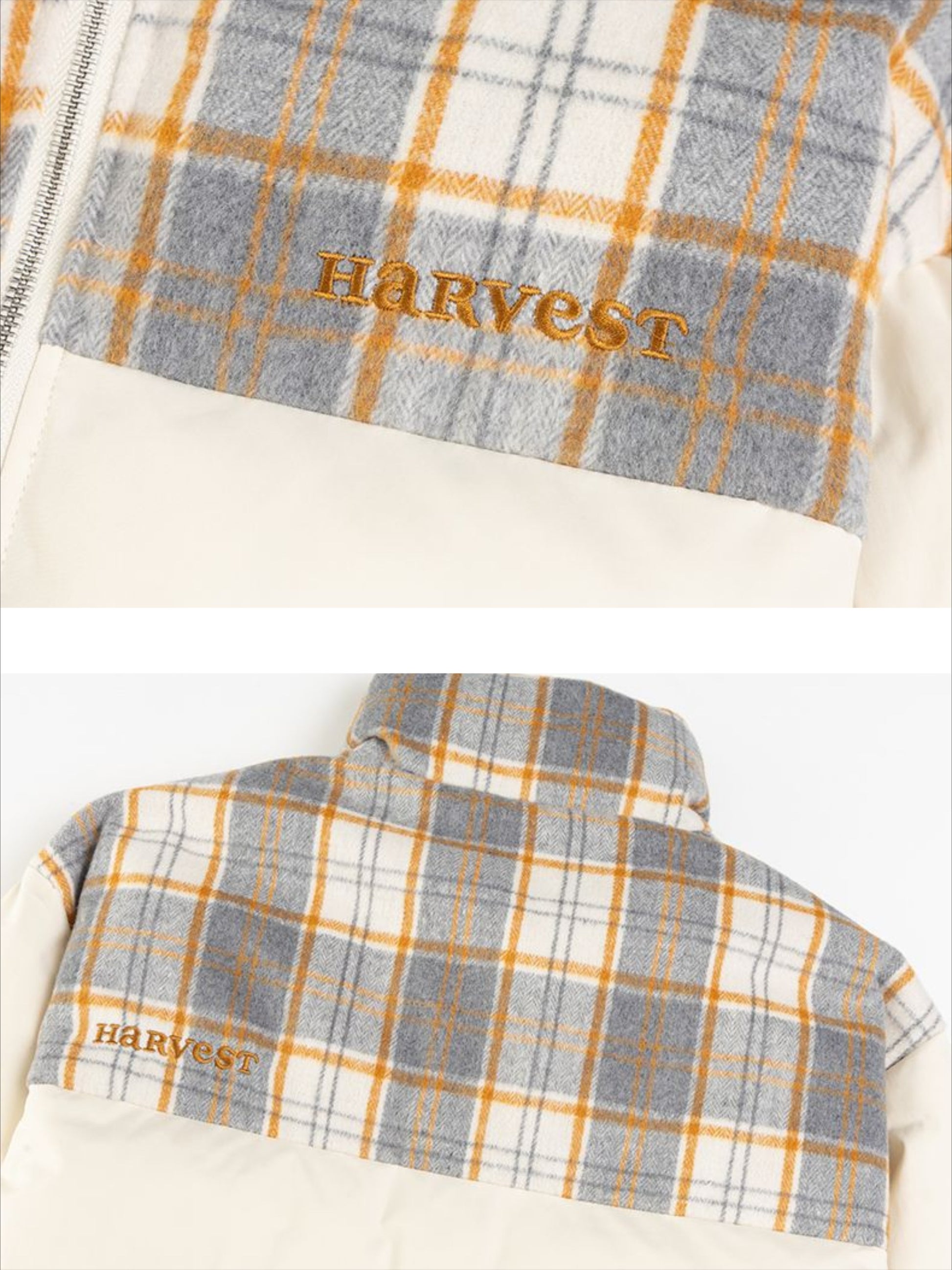 Vintage Plaid Puffer Coat