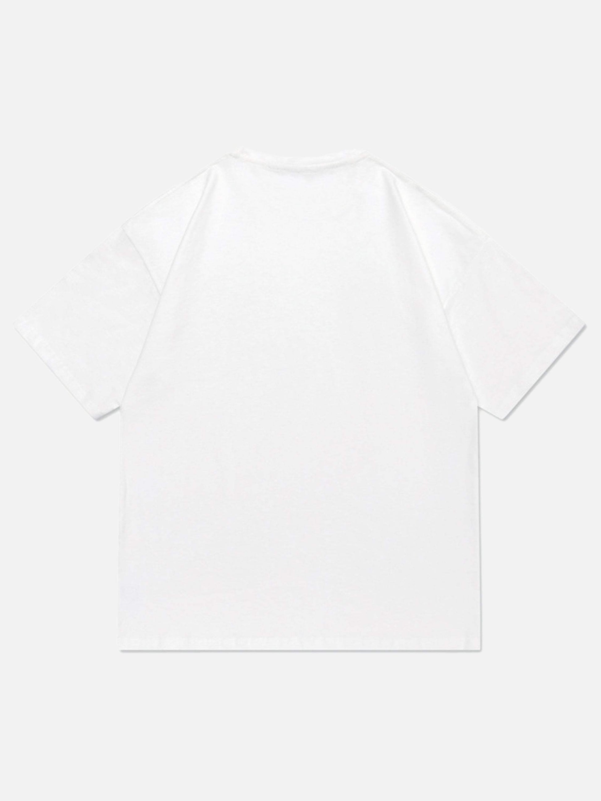 Disguisen Letter Print Street Loose T-shirt