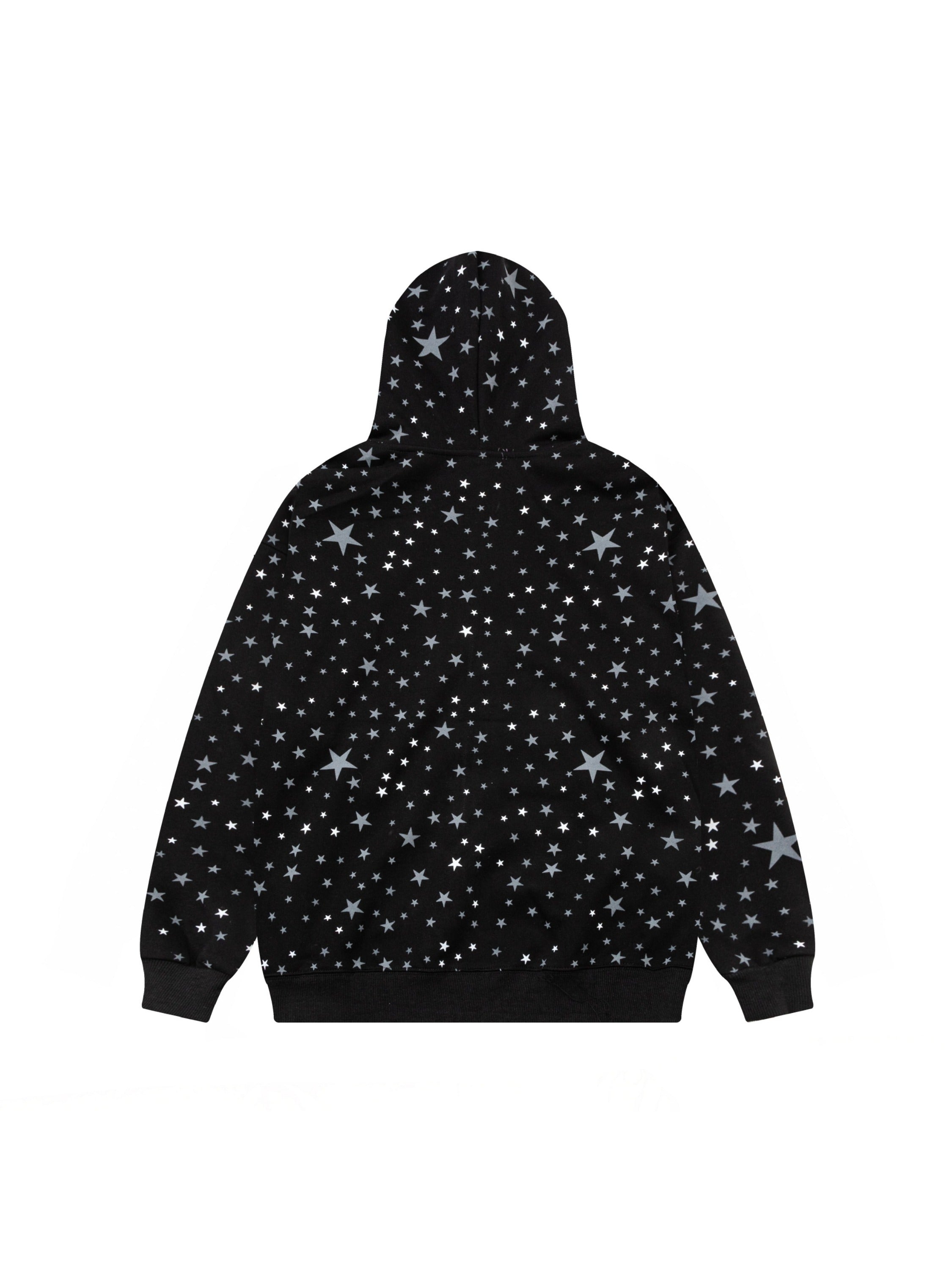 Stars Full Print Zip-Up Hoodie