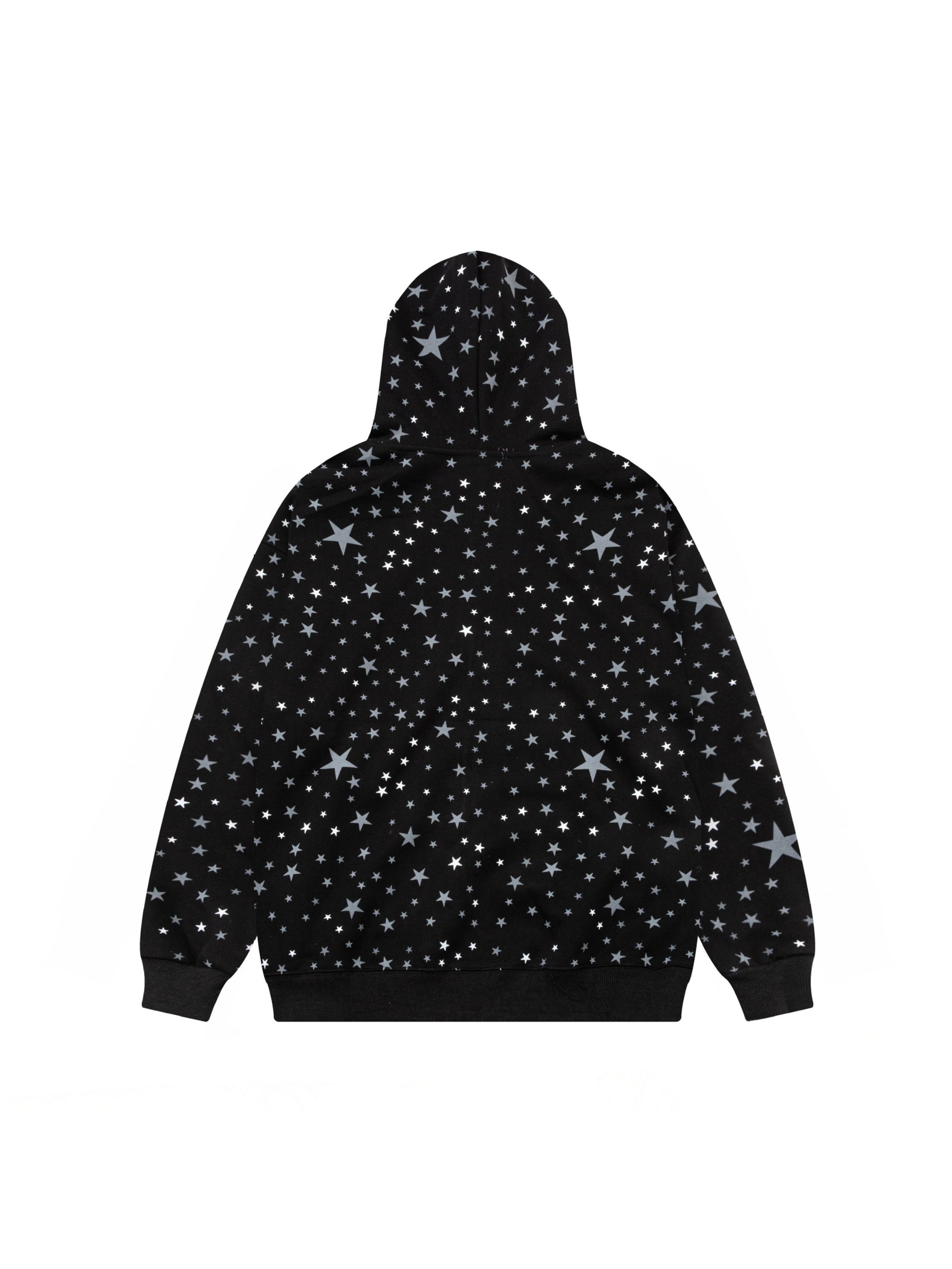 Stars Full Print Zip-Up Hoodie