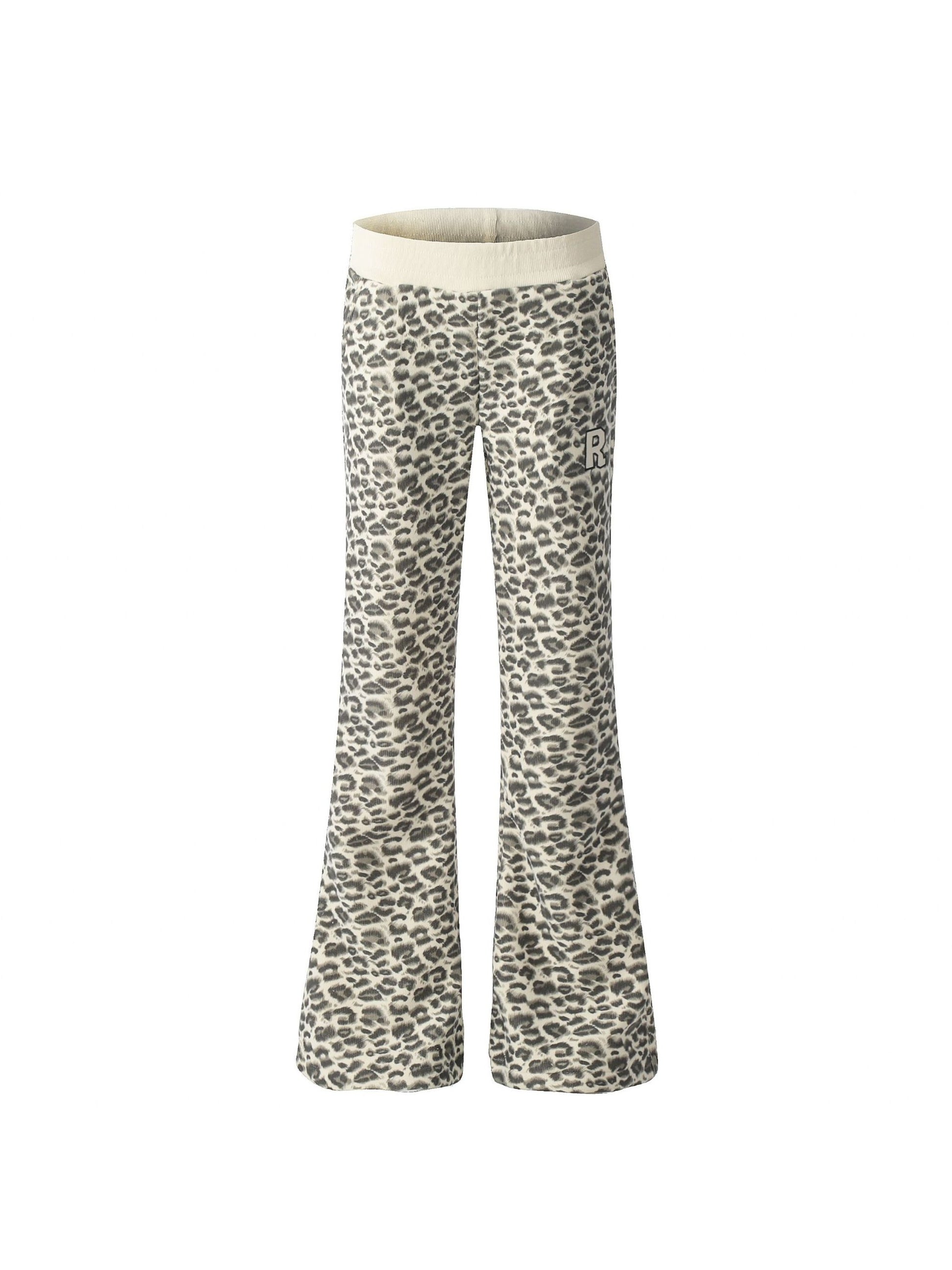 Vinatge Leopard Horn Fleece Pants