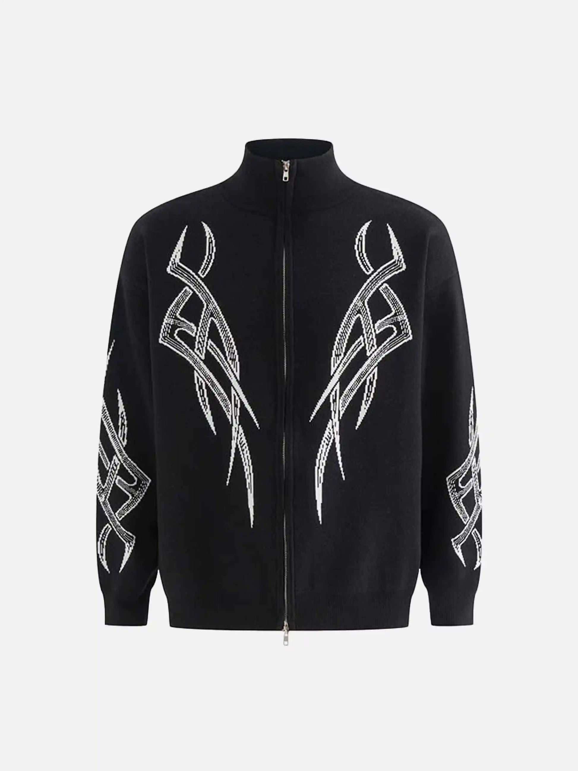 Disguisen Vintage Thorns Stand Collar Cardigan