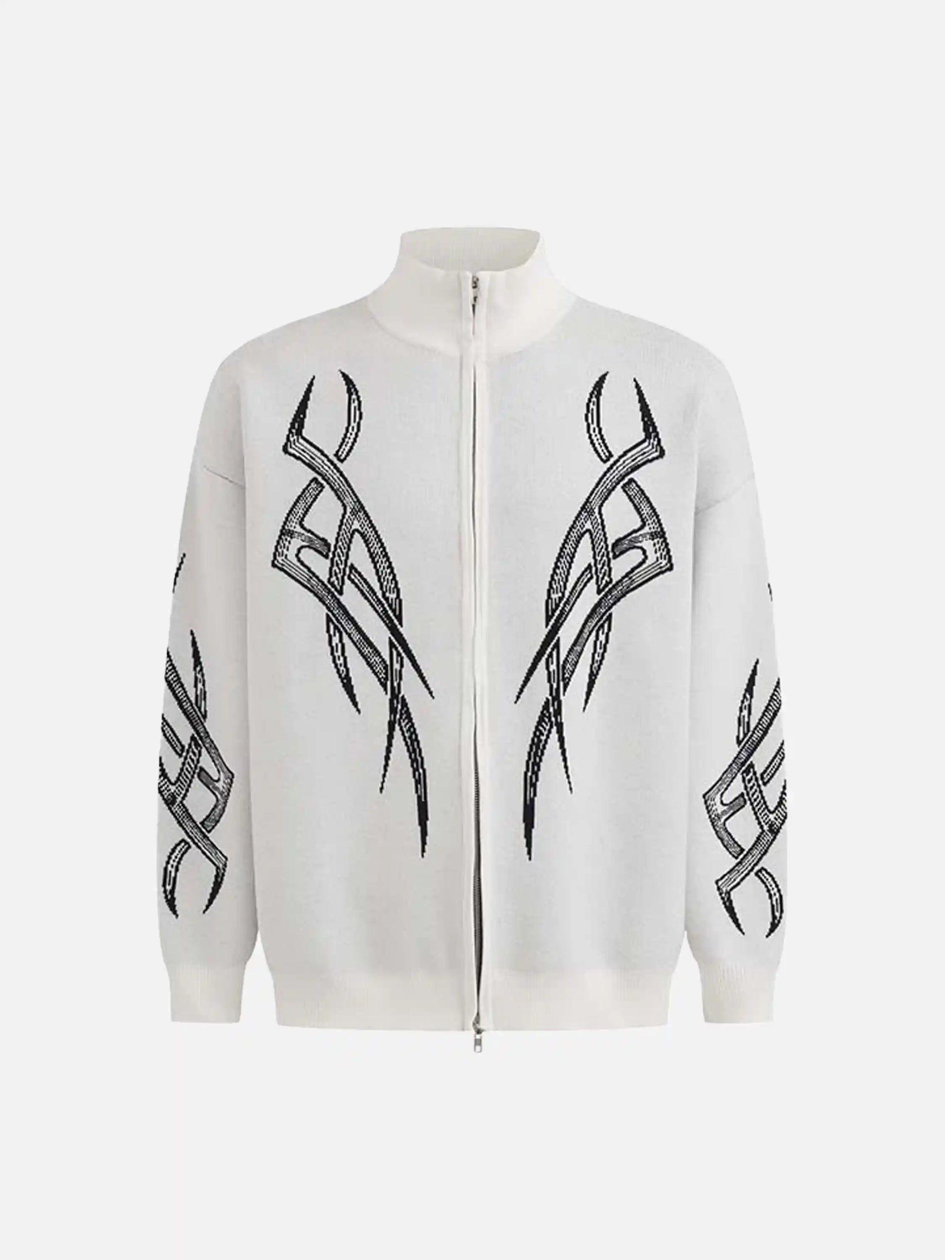 Disguisen Vintage Thorns Stand Collar Cardigan