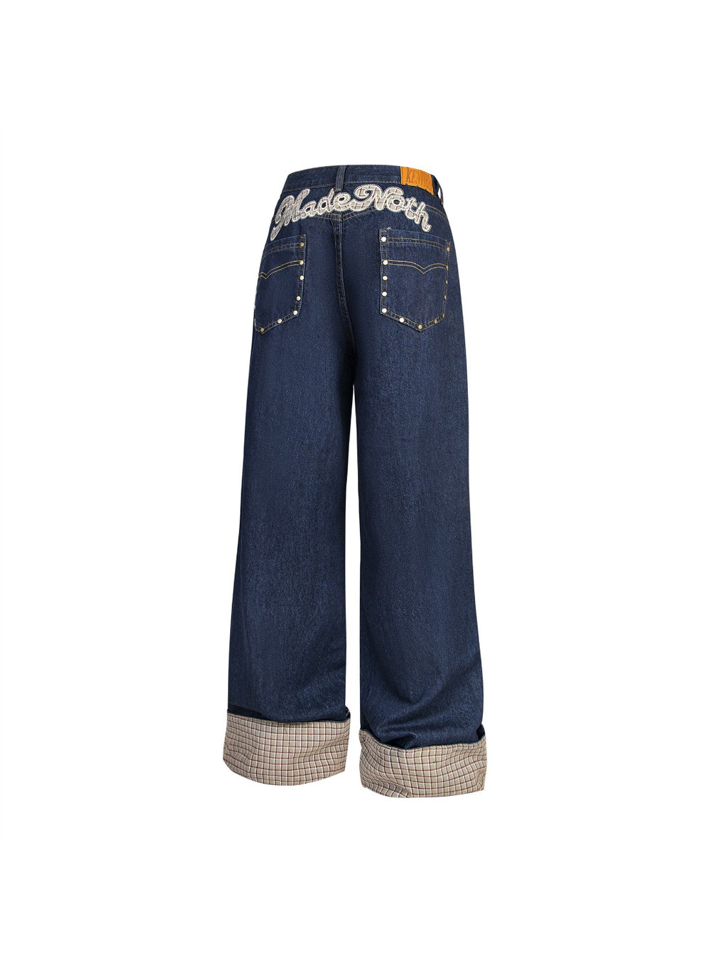 Plaid Panel Jeans