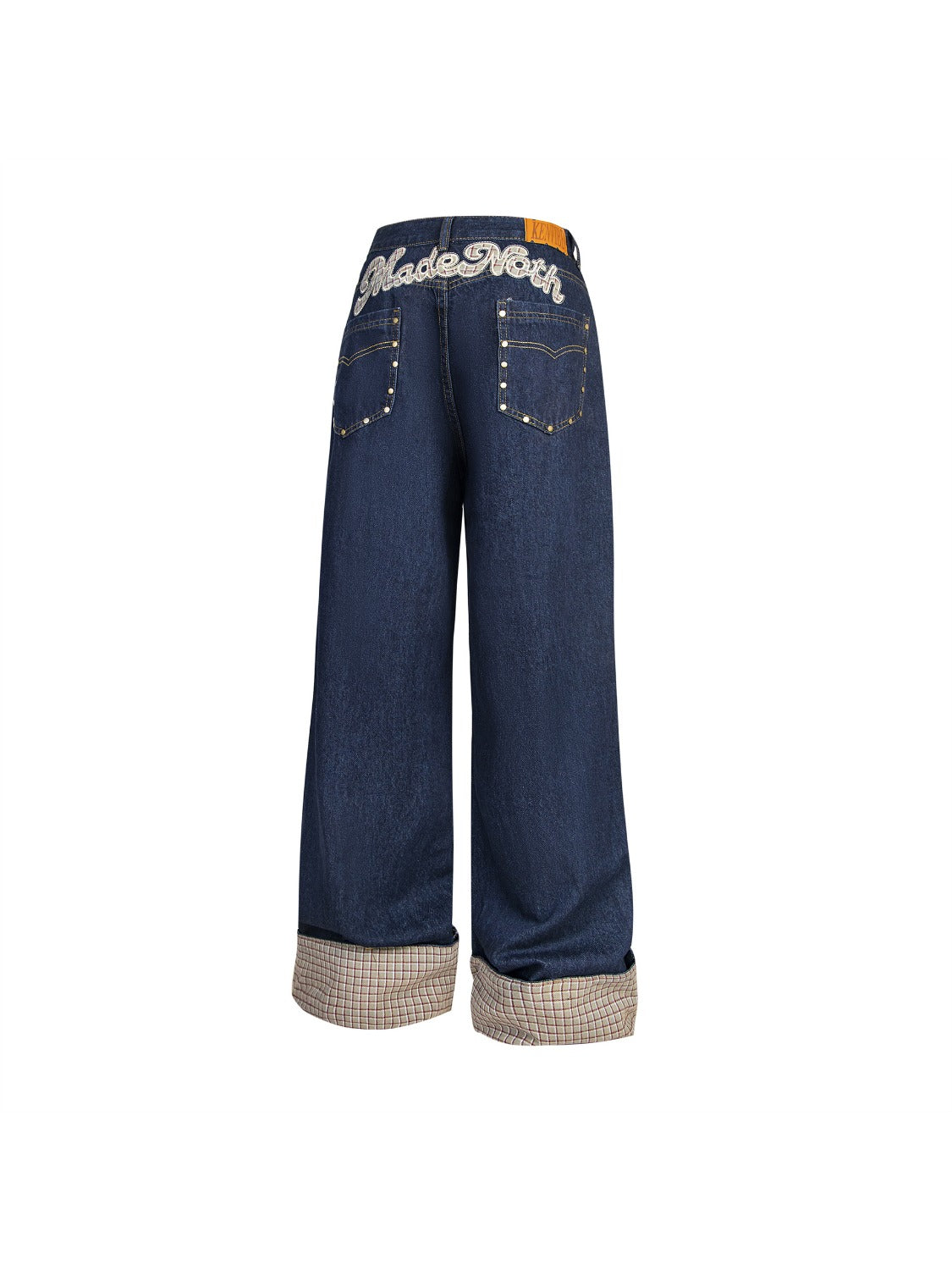 Plaid Panel Jeans