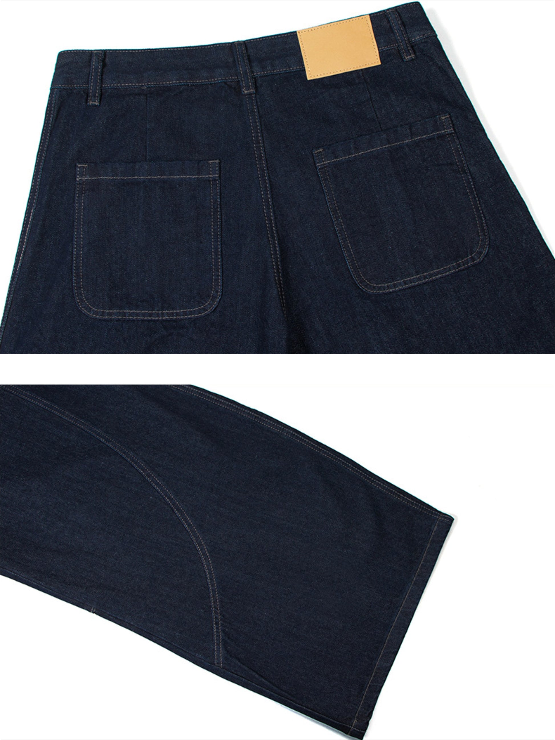 Washed Curved Jeans