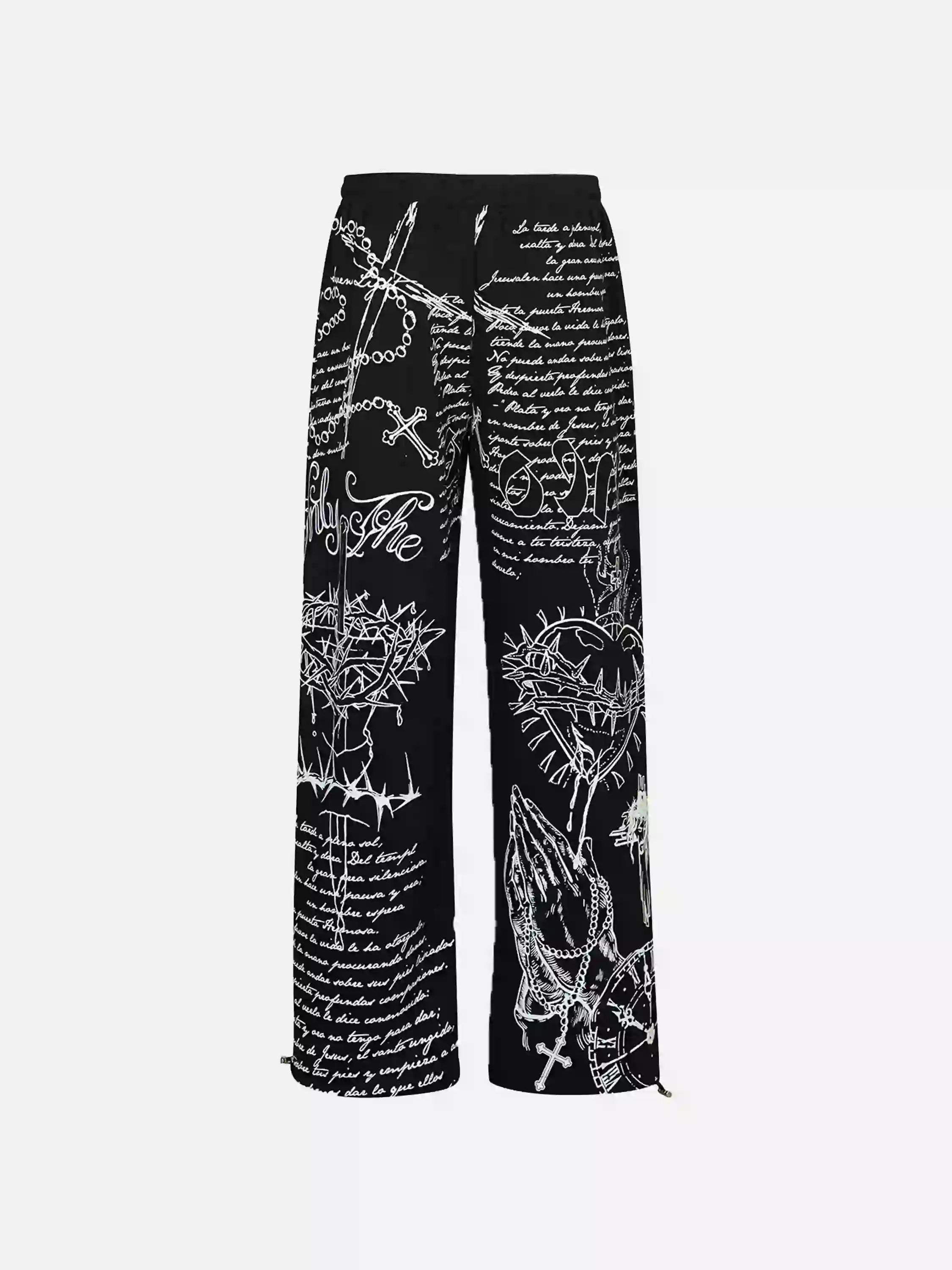 Disguisen Hip-Hop Street Print Casual Pants