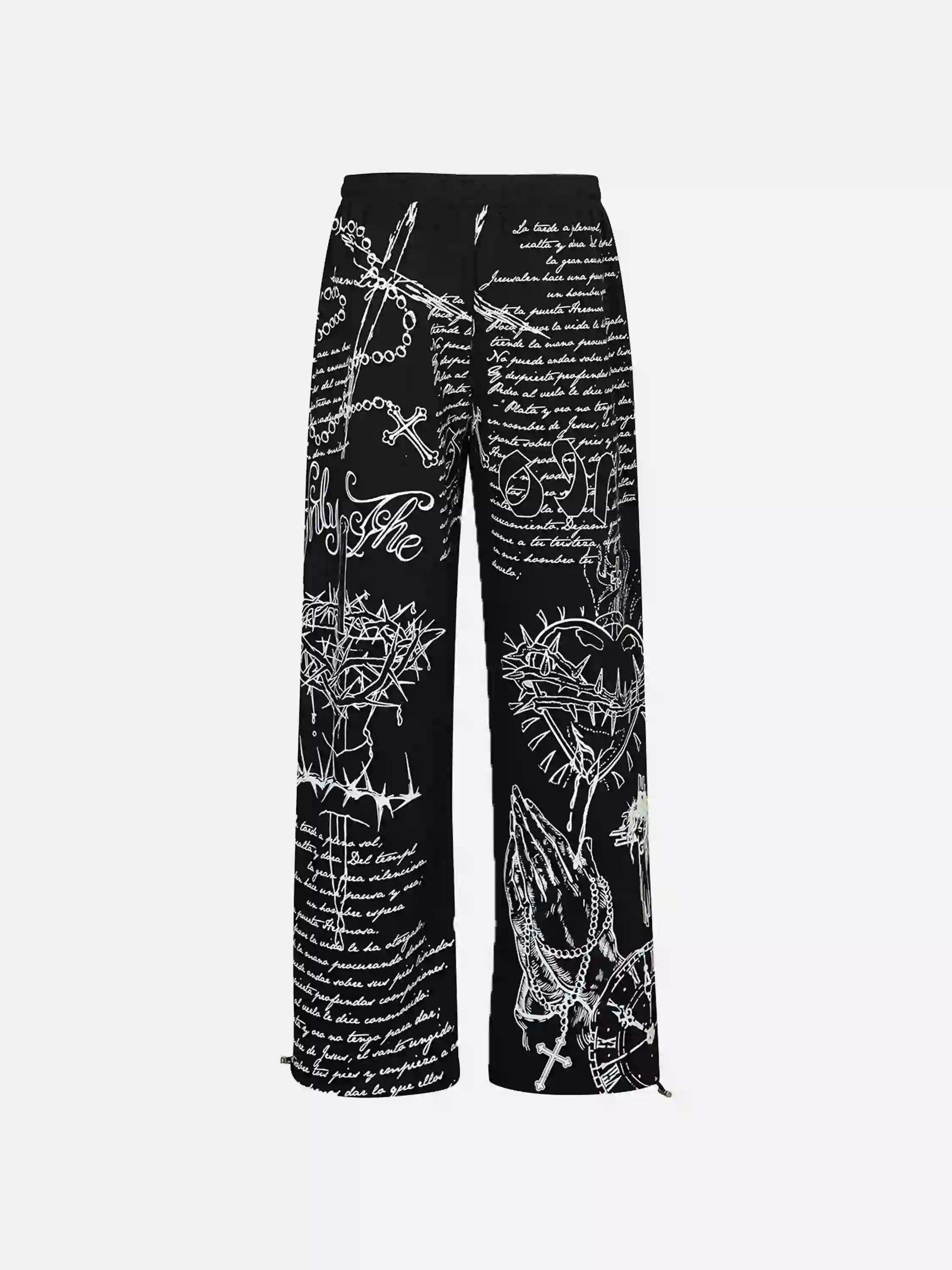 Disguisen Hip-Hop Street Print Casual Pants