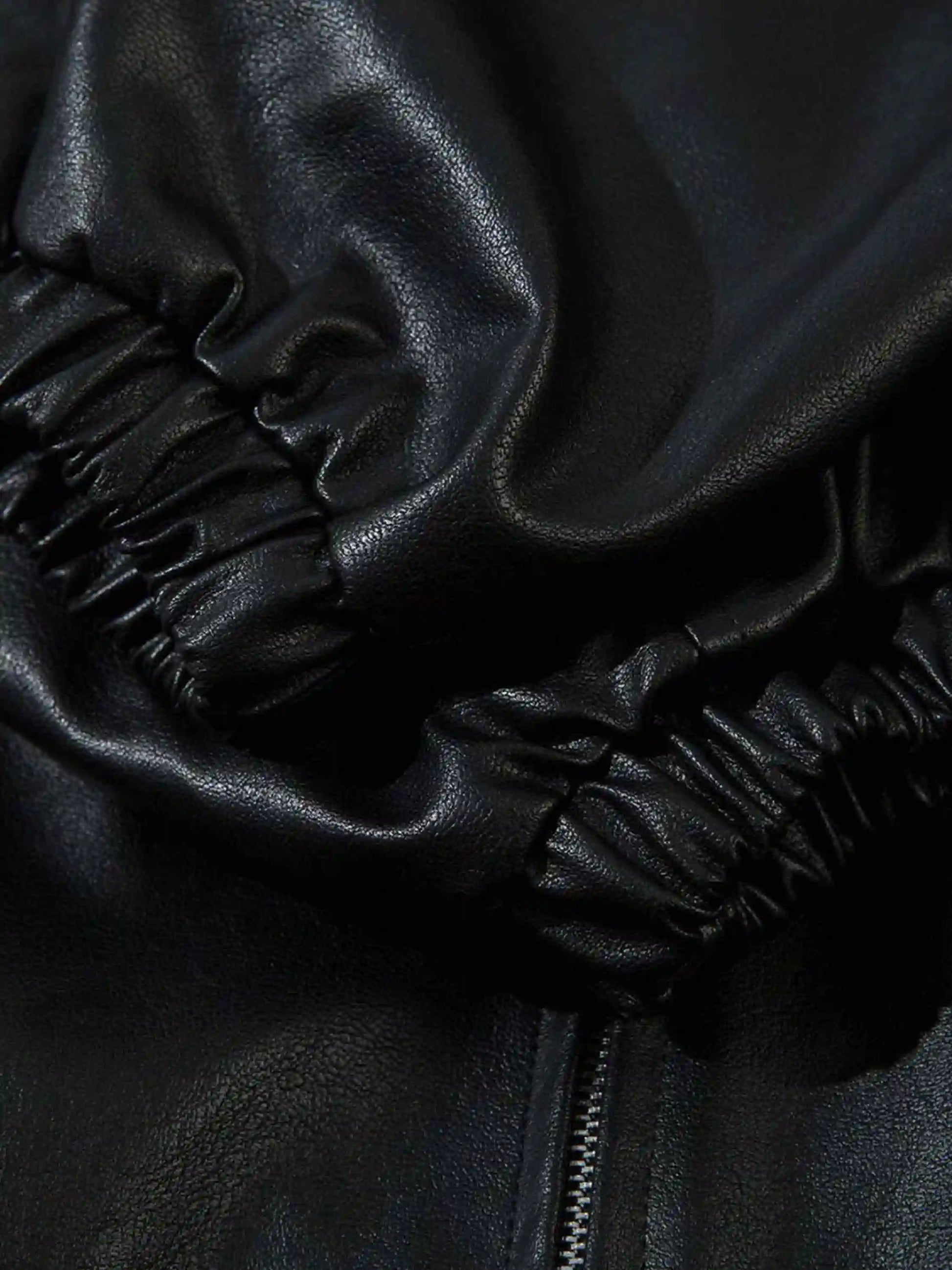 Disguisen Hip-Hop Street Biker Embroidered Leather Jacket