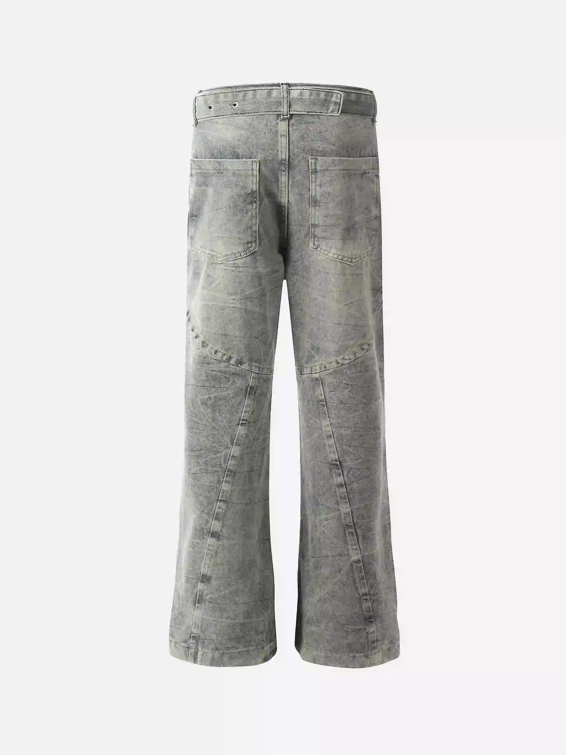Disguisen Distressed Punk Jeans With Metal Belt
