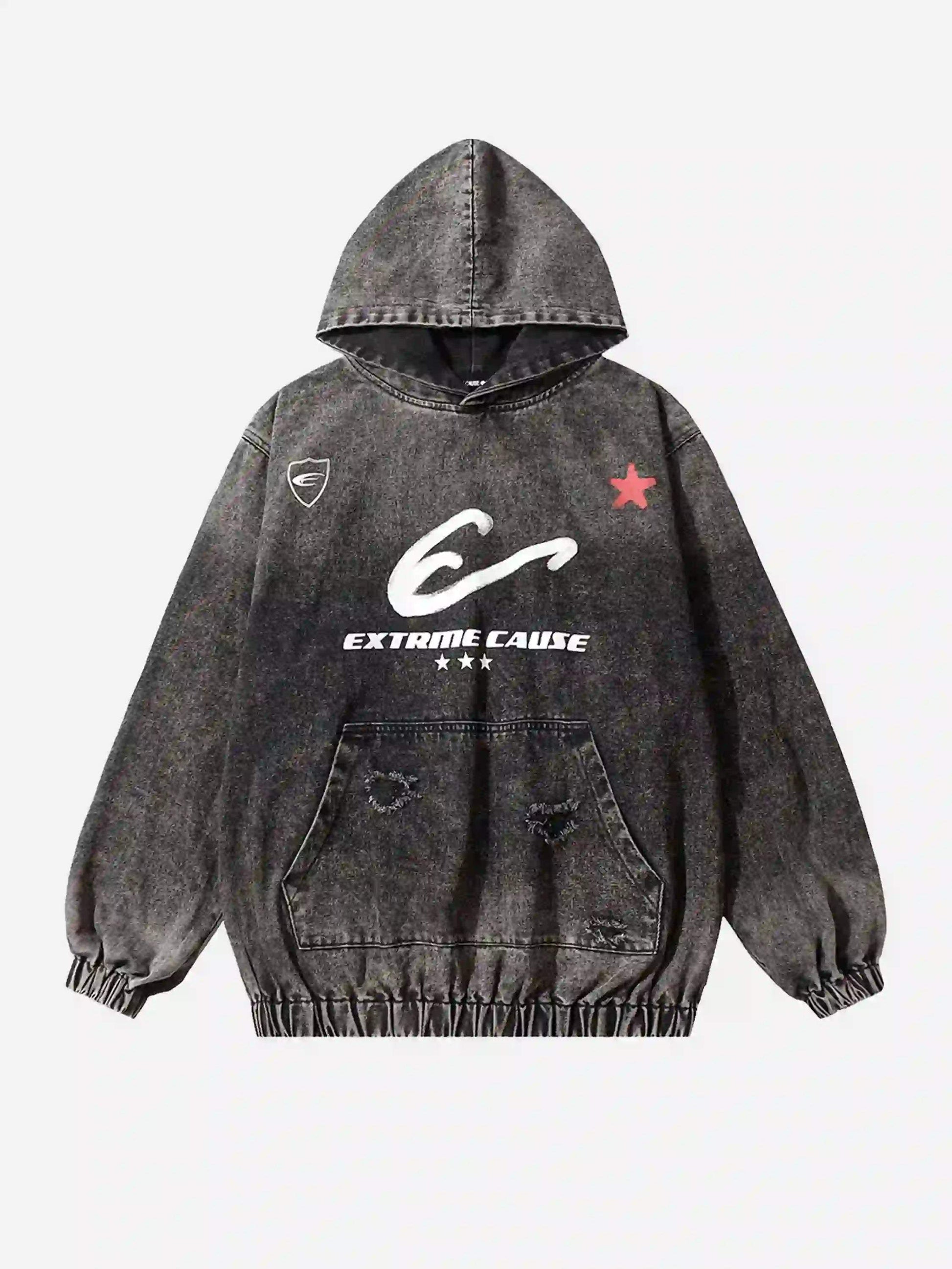 Disguisen American Street Gradient Denim Hoodies