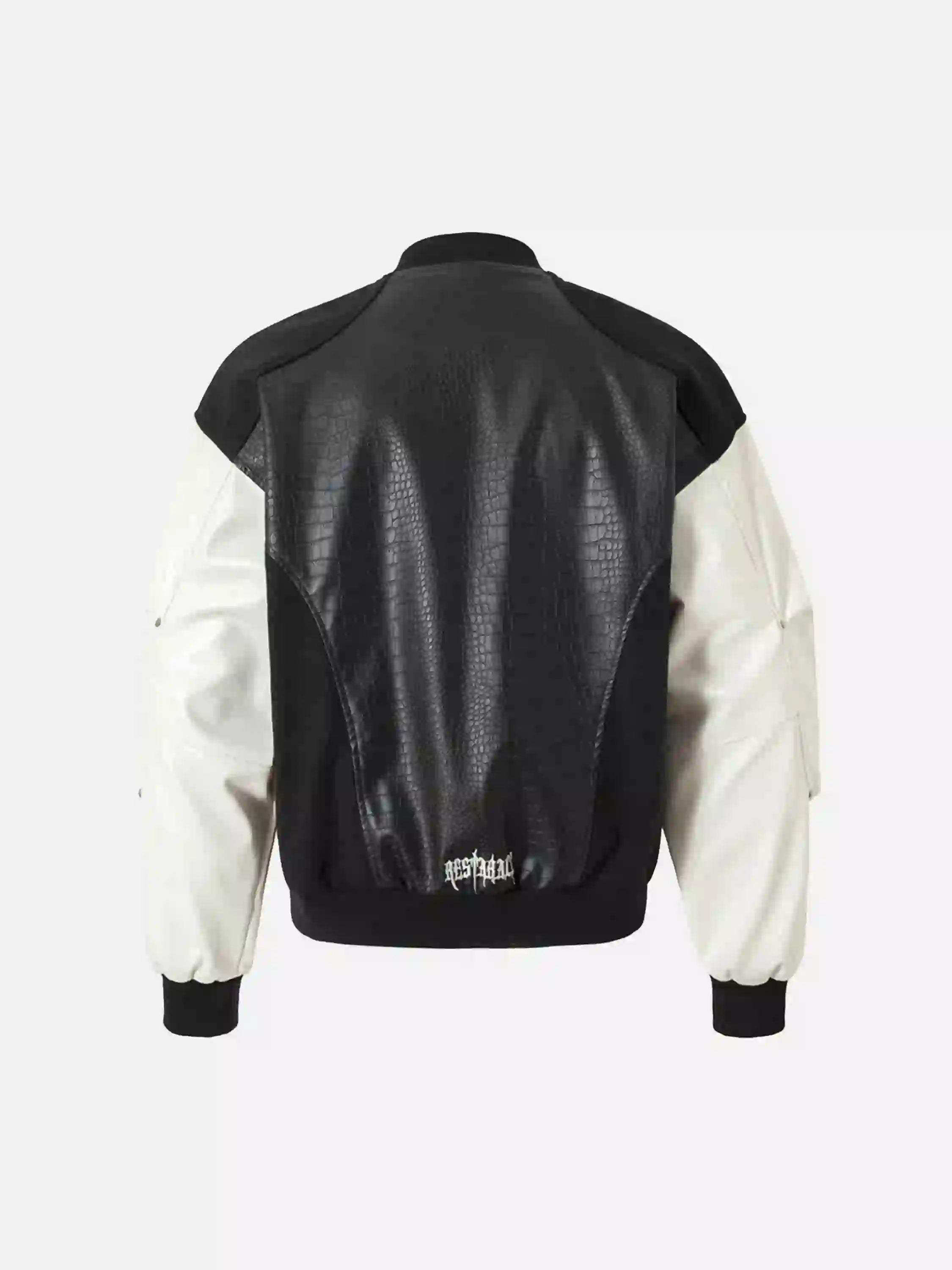 Disguisen Hip Hop Gothic Embroidered Baseball Jacket