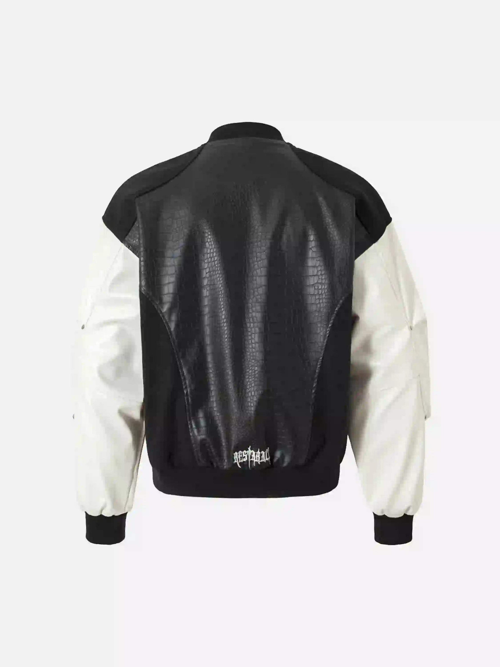 Disguisen Hip Hop Gothic Embroidered Baseball Jacket