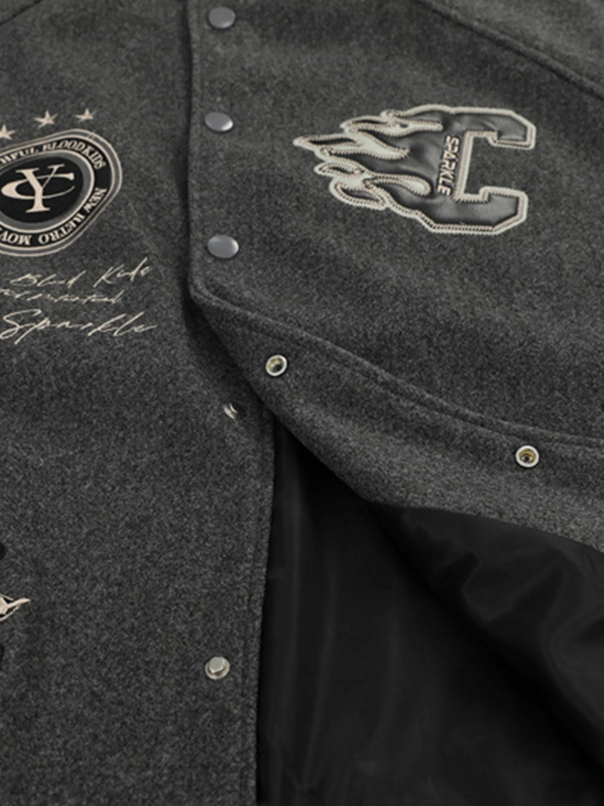 Vintage Embroidered Varsity Baseball Jacket