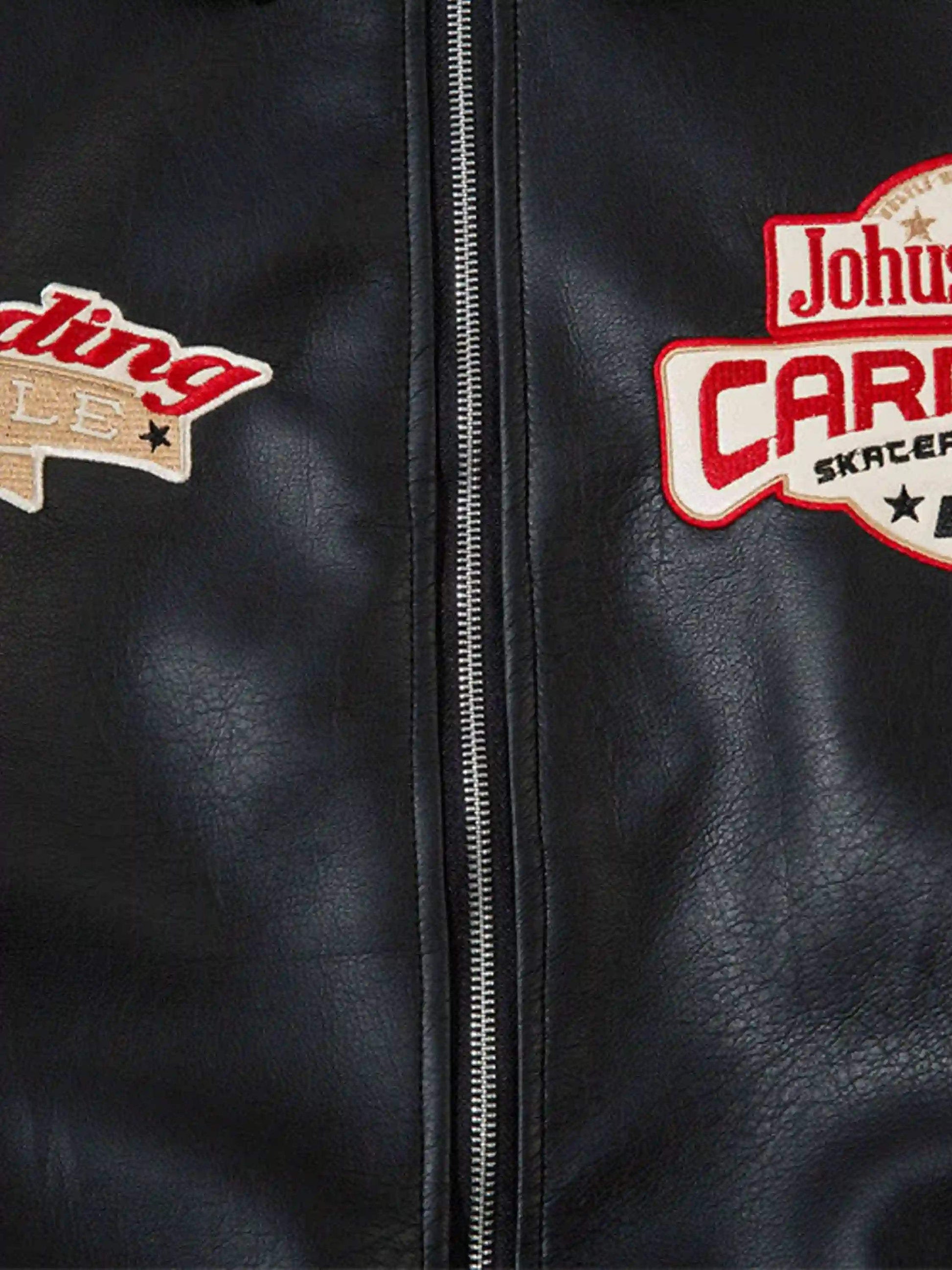 Retro Patchwork Motorcycle Jacket