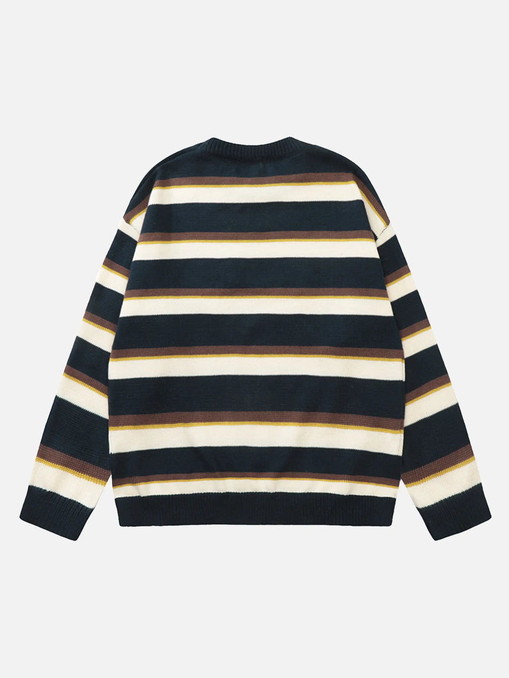 Vintage Embroidered Striped Sweater