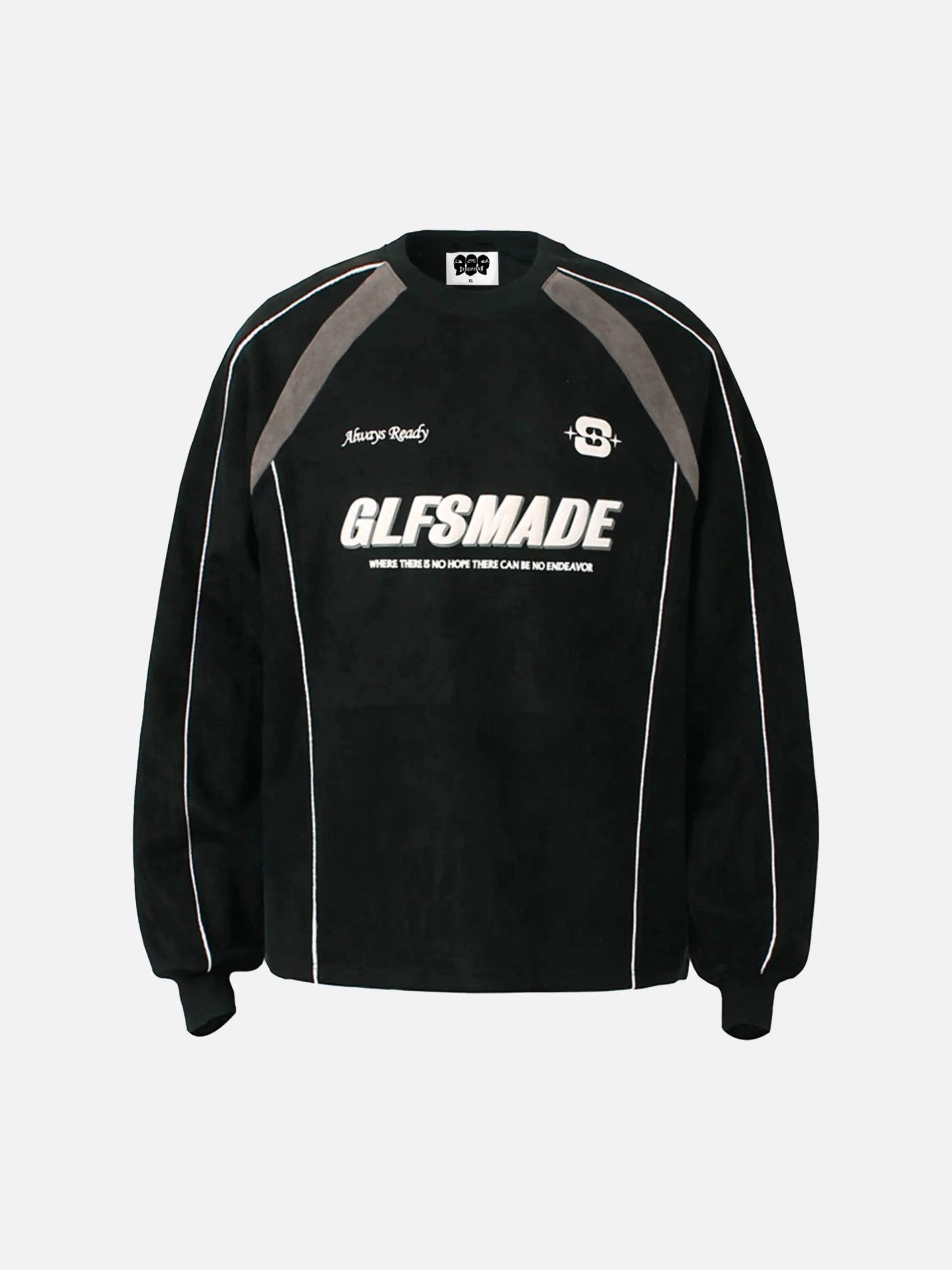 Disguisen Hip-Hop Patchwork Suede Long Sleeves