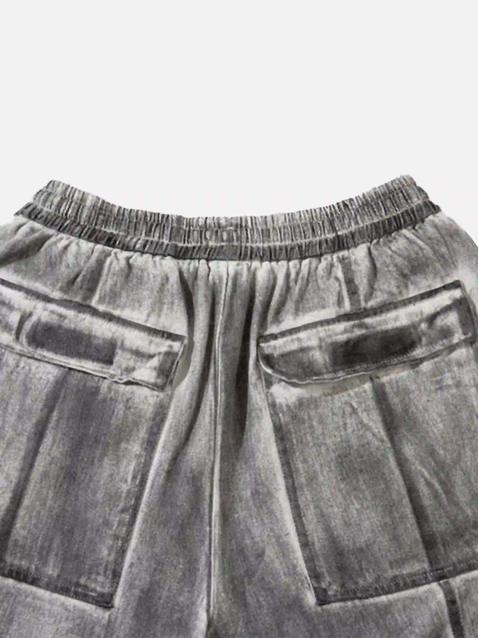 Disguisen American Retro Distressed Multi-Pocket Cargo Shorts