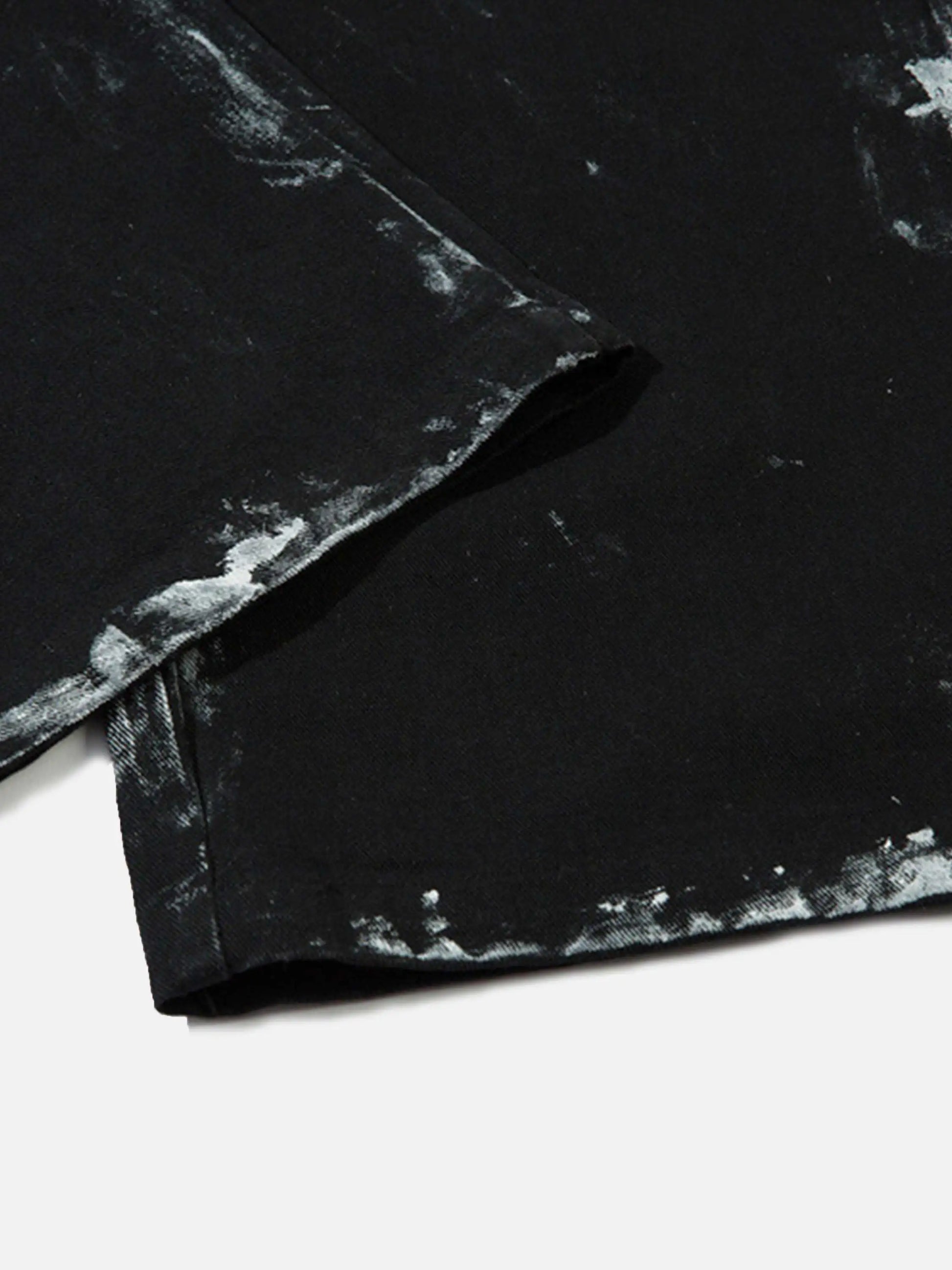 Disguisen Vintage Painted Wide-leg Pleated Jeans