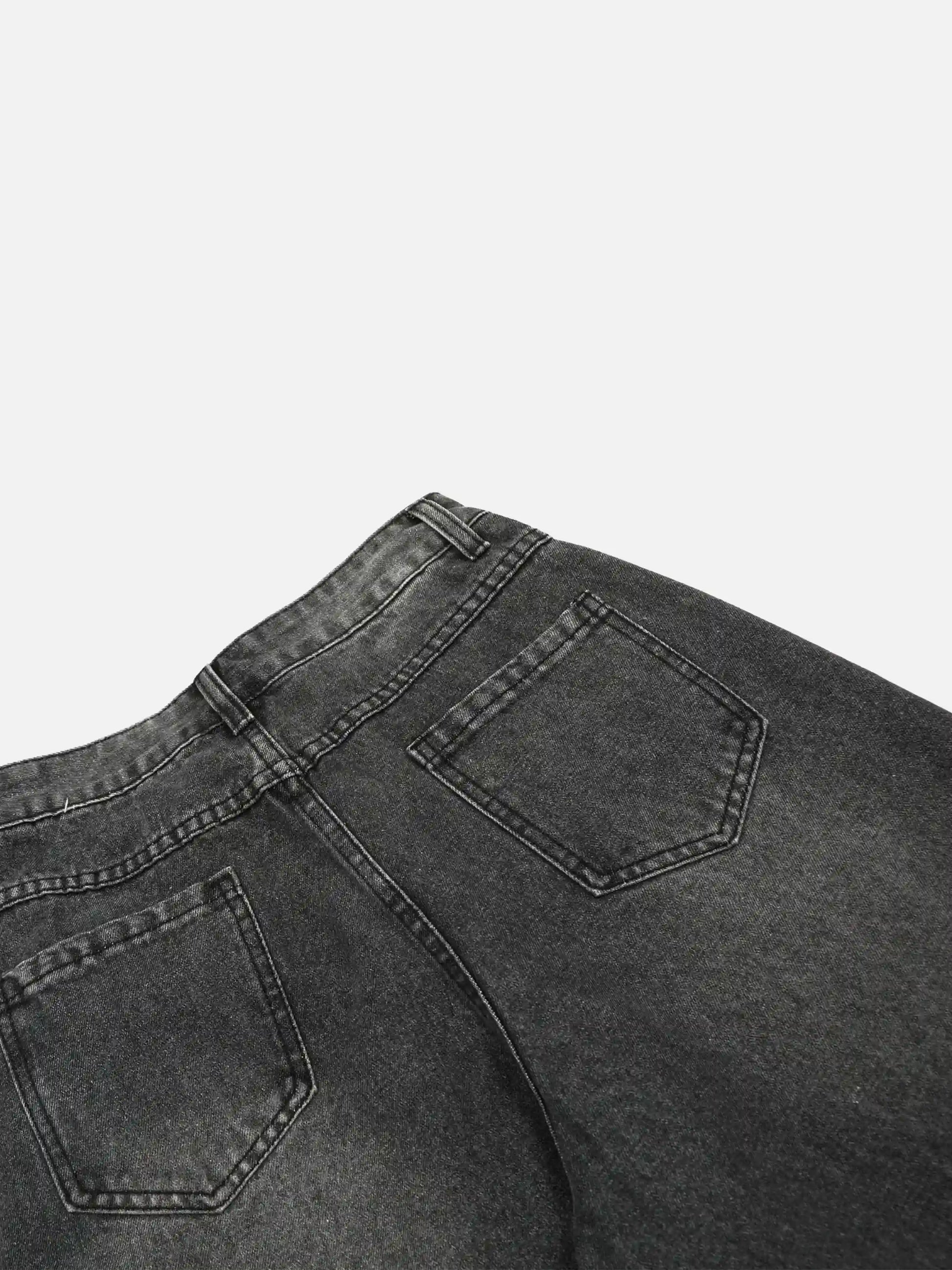 Distressed Star Patch Jeans