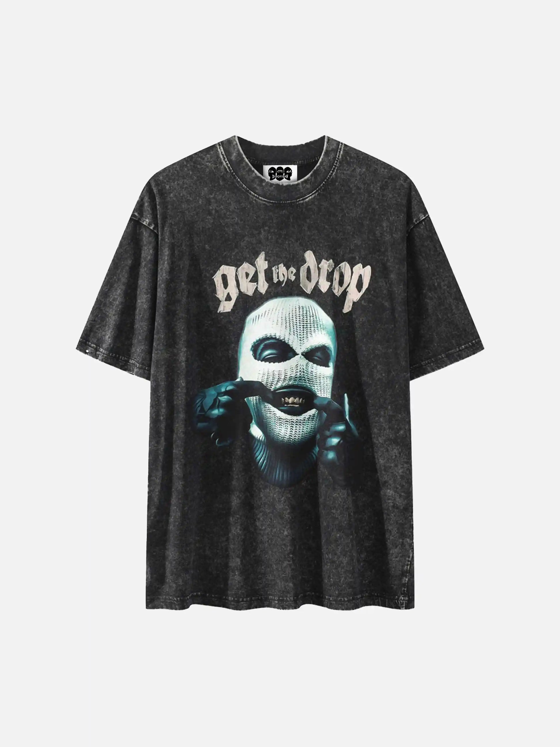 T-shirt à motif de fantôme avec masque rétro High Street