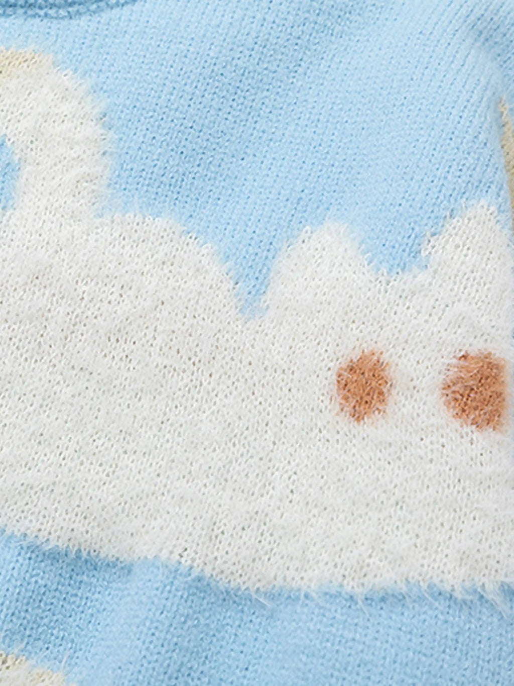 Cartoon Cat Club Jacquard Sweater