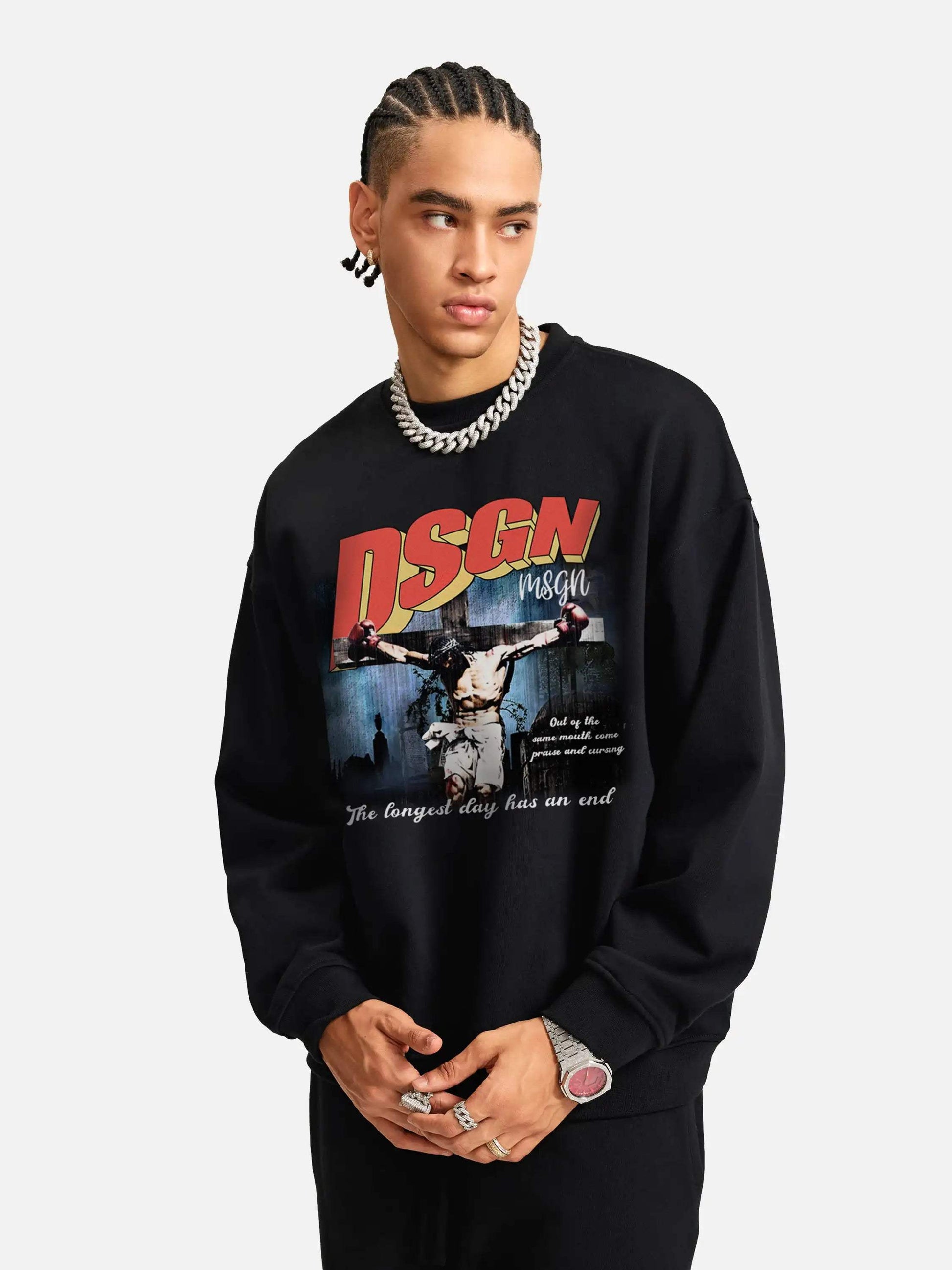 Disguisen Boxing Jesus Fleece Sweatshirt