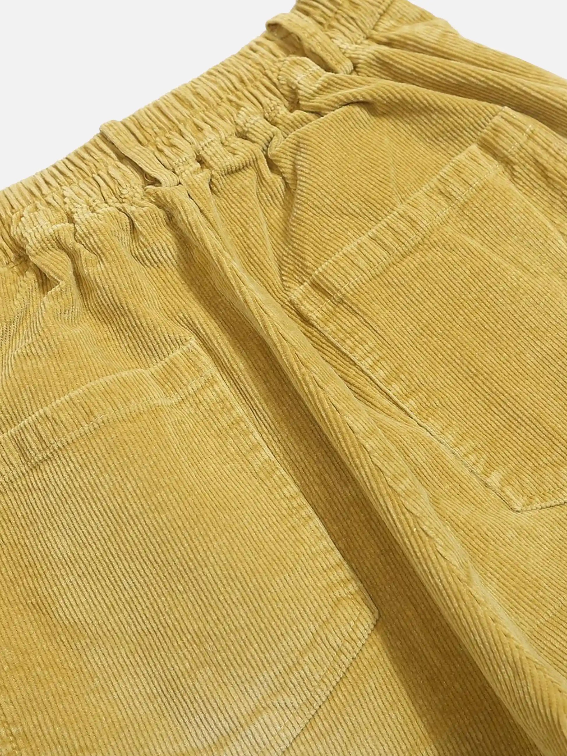 Vintage Water Ripples Corduroy Straight Leg Pants