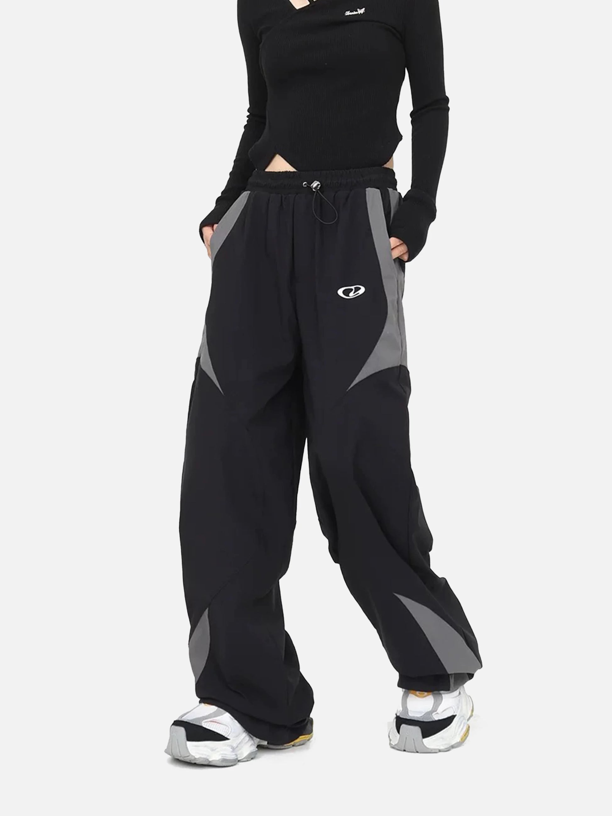 Disguisen American Street Fashion Splicing Design Casual Sports Pants